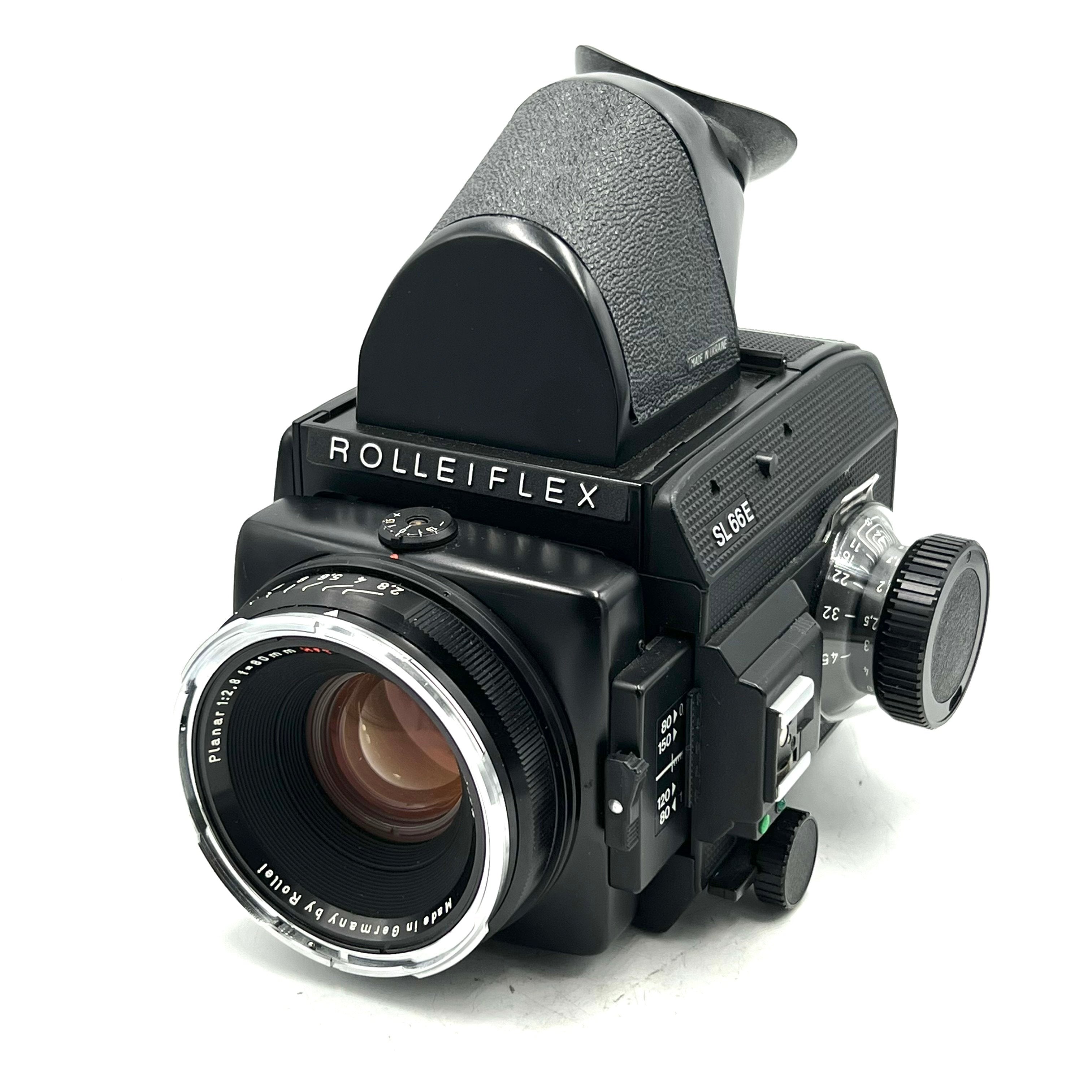 USED Rolleiflex SL66E with 80mm f/2.8 Lens with Waist Level and Prism Viewfinder