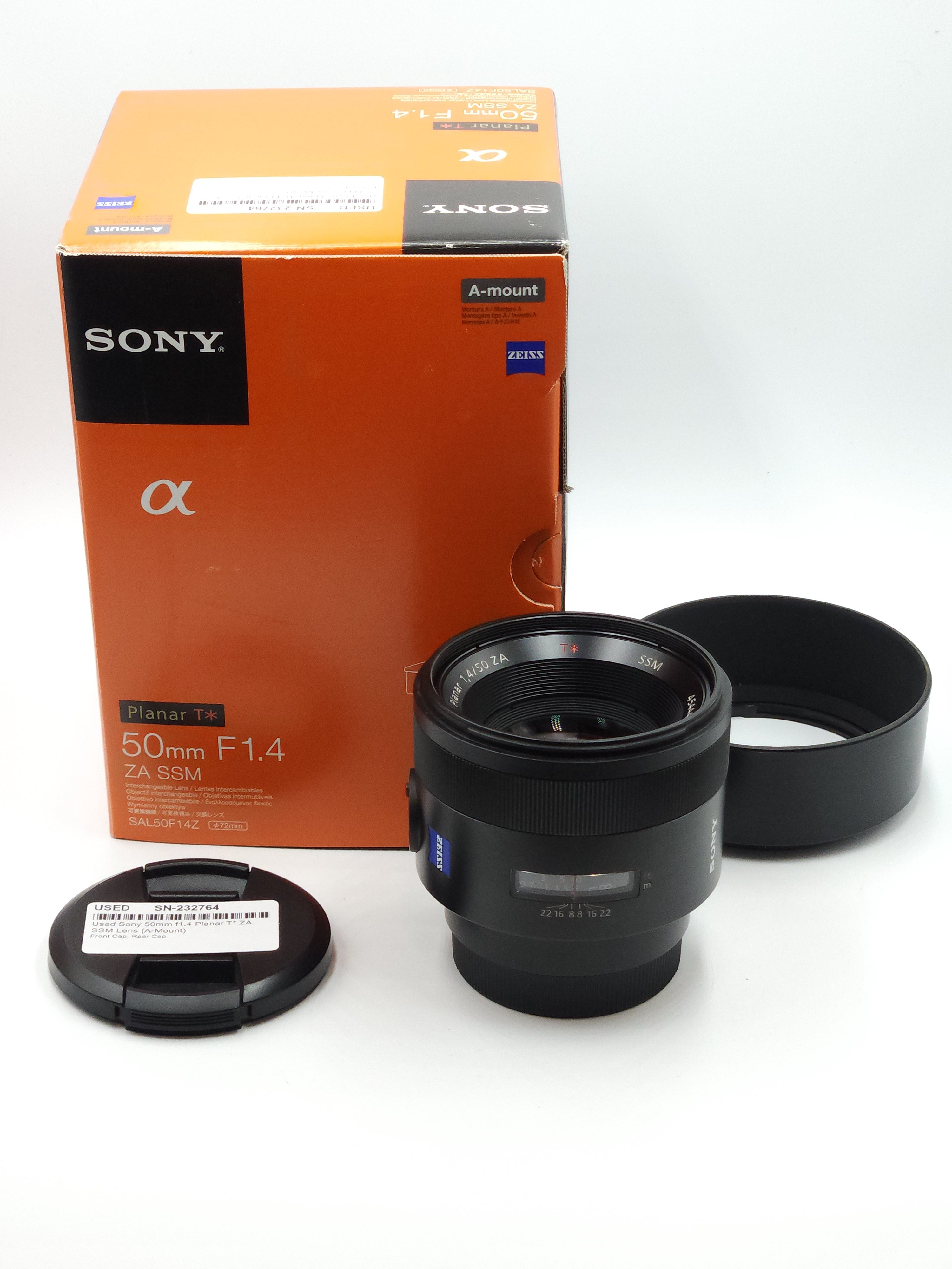 Used Sony 50mm f1.4 Planar T* ZA SSM Lens (A-Mount)