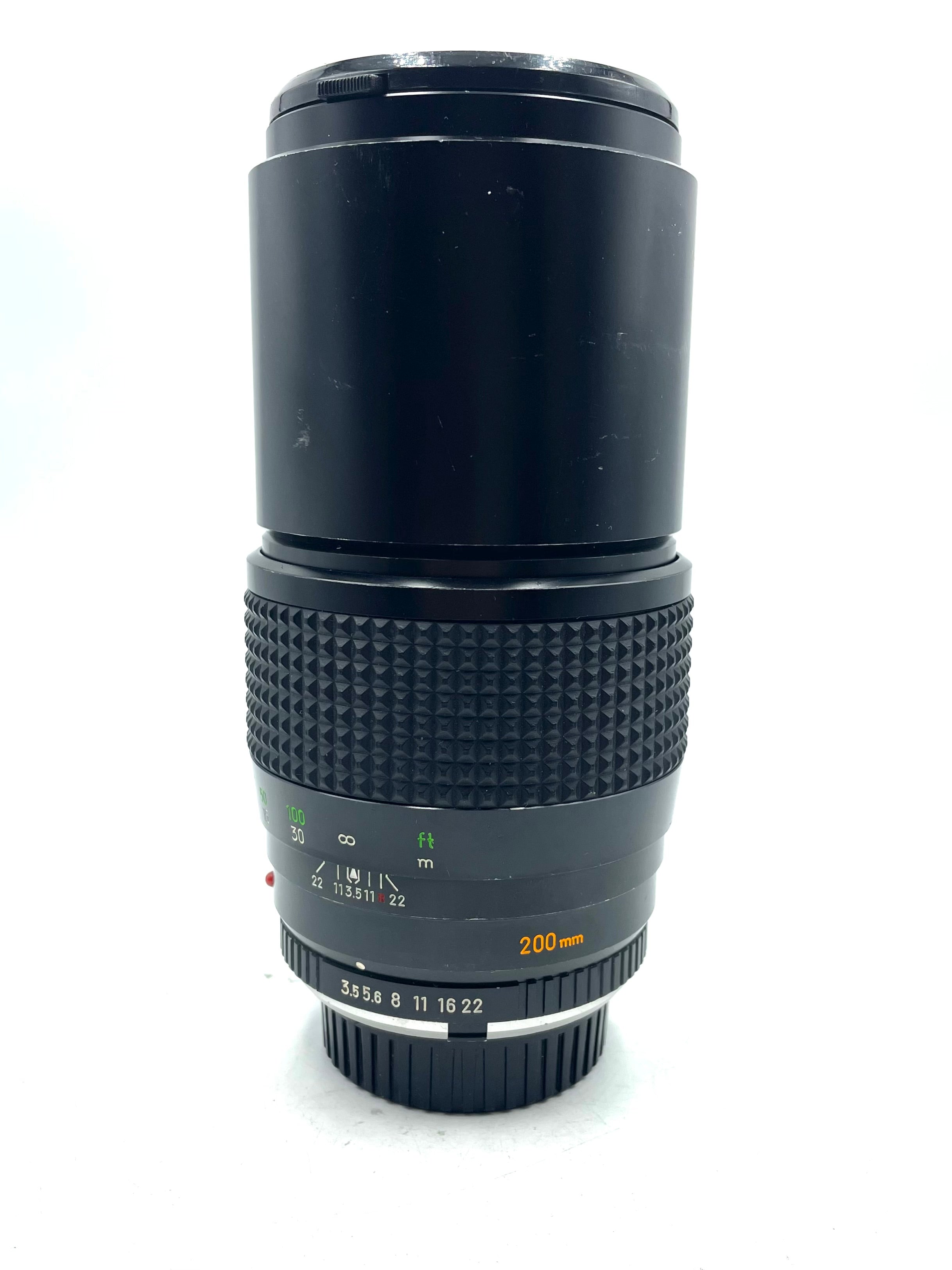 Used Minolta 200mm F3.5 MF Film Lens (Minolta MD Mount)