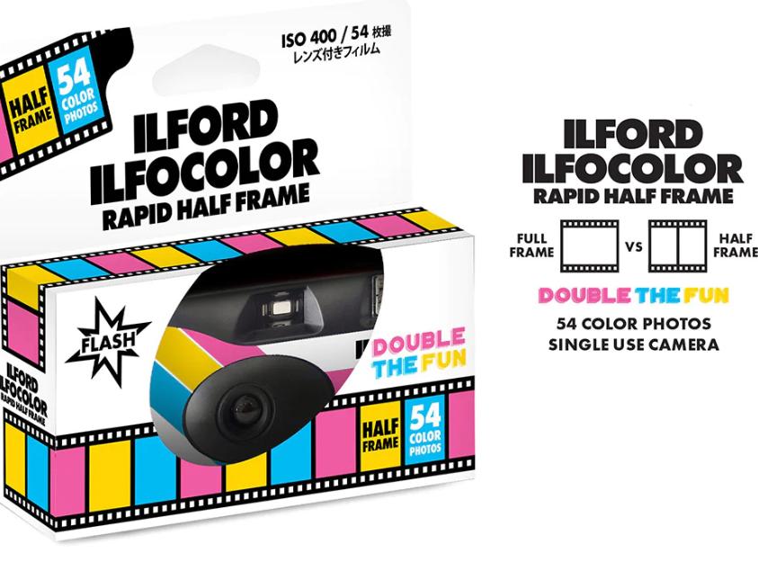 Ilford Ilfocolor Half Frame Single Use Camera (54 Exposures)