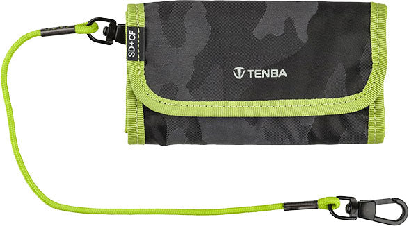 Tenba Tools Reload SD6+CF6 Card Wallet (Gray Camouflage/Lime)