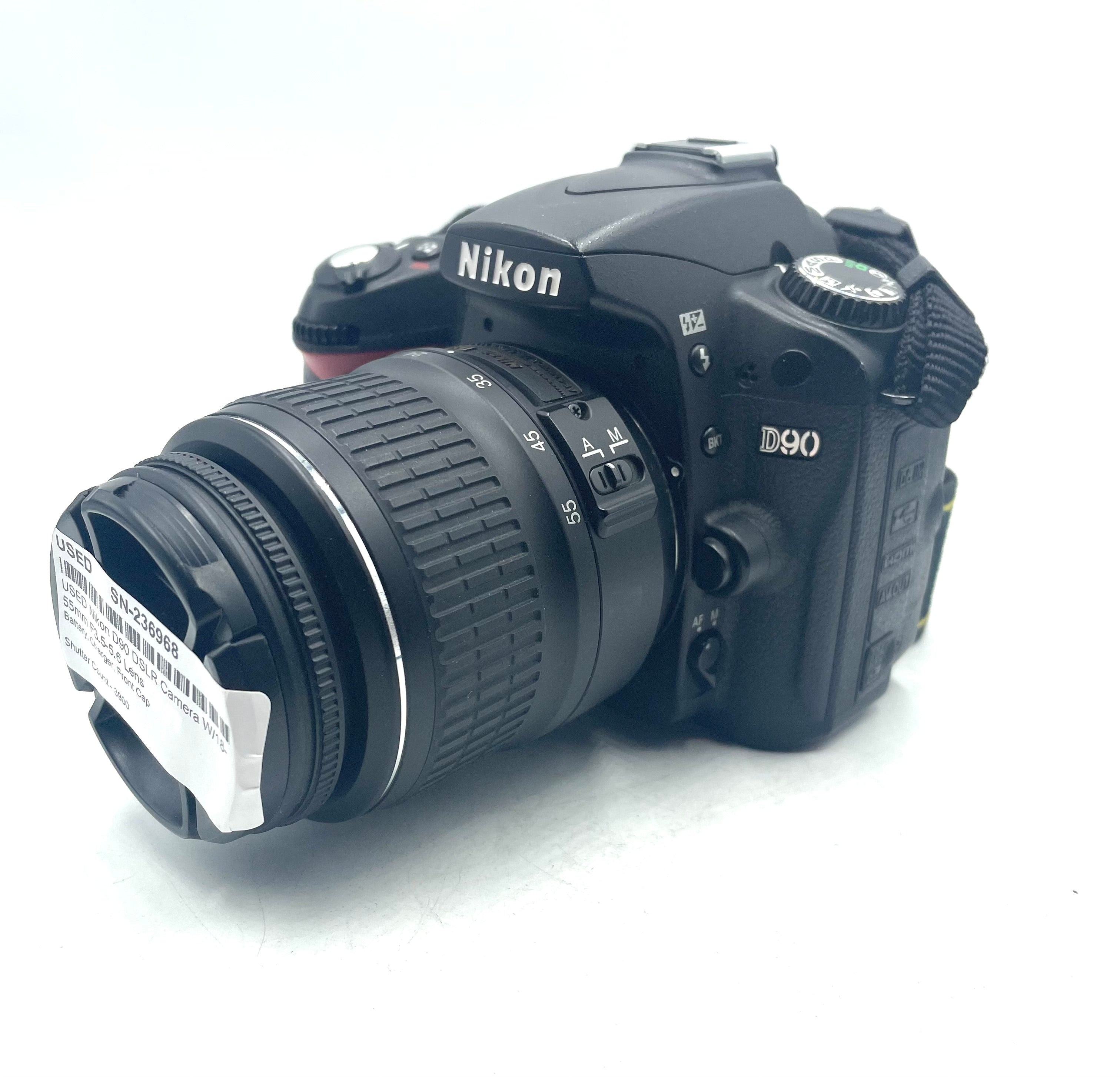 USED Nikon D90 DSLR Camera W/18-55mm F3.5-5.6 Lens