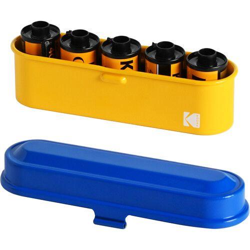 Kodak Steel 135mm Film Case (Blue Lid/Yellow Body)