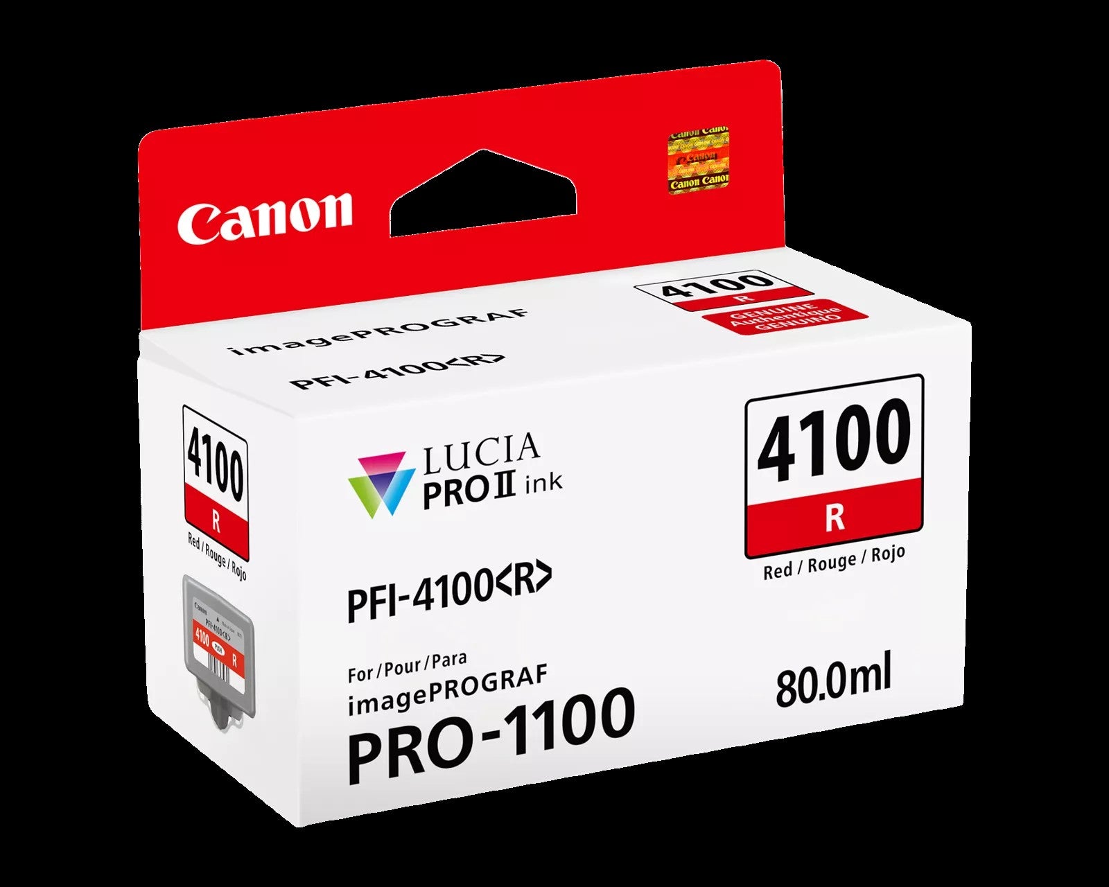 Canon PFI-4100 Red Pigment Ink Tank (80mL)