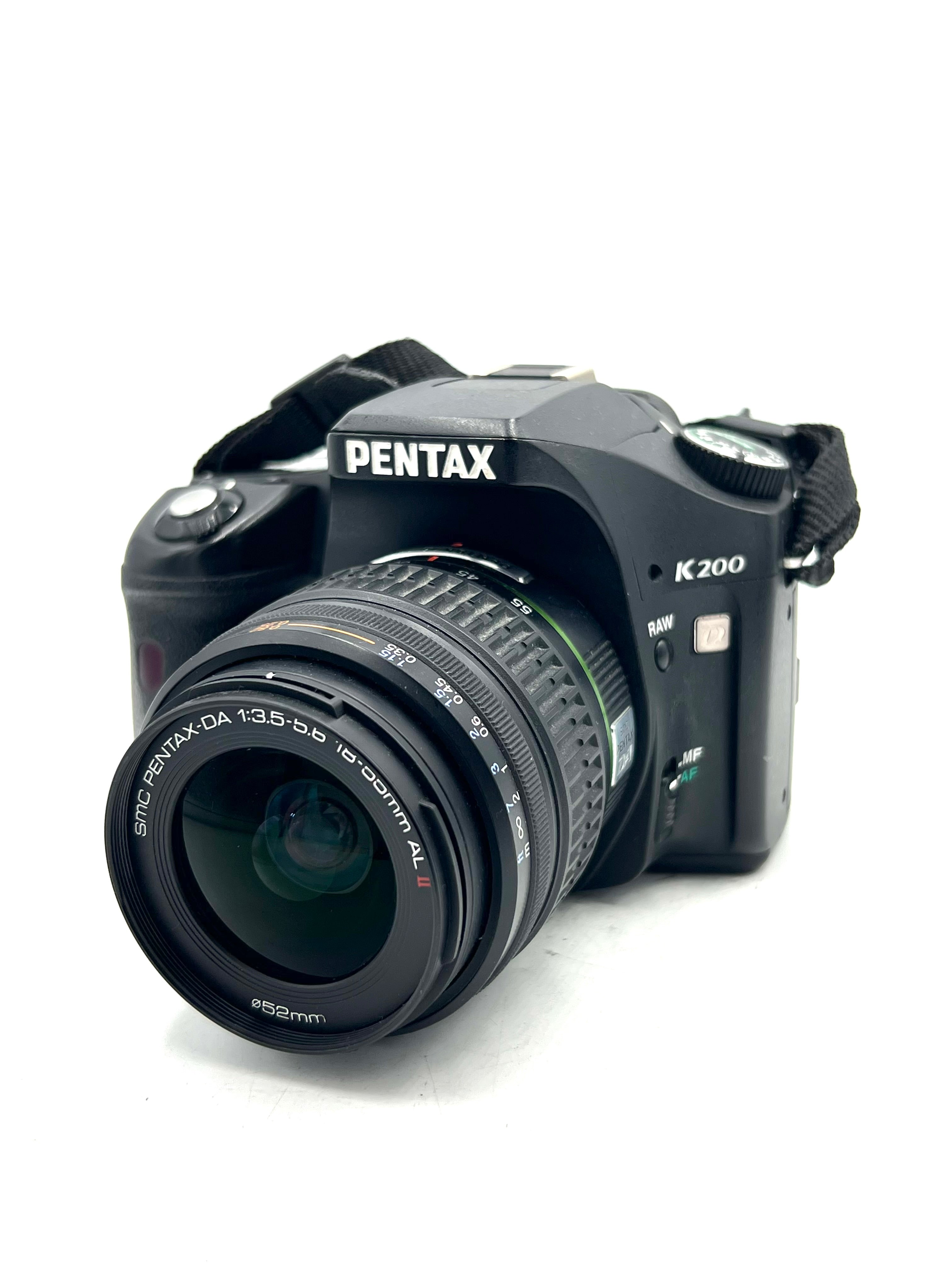 USED Pentax K200 DSLR W/ 18-55mm Lens