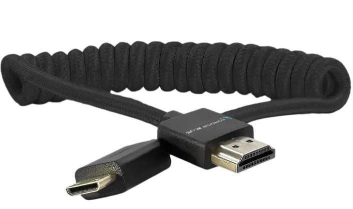 Kondor Blue Coiled Mini-HDMI to HDMI Cable (12 to 24", Black)