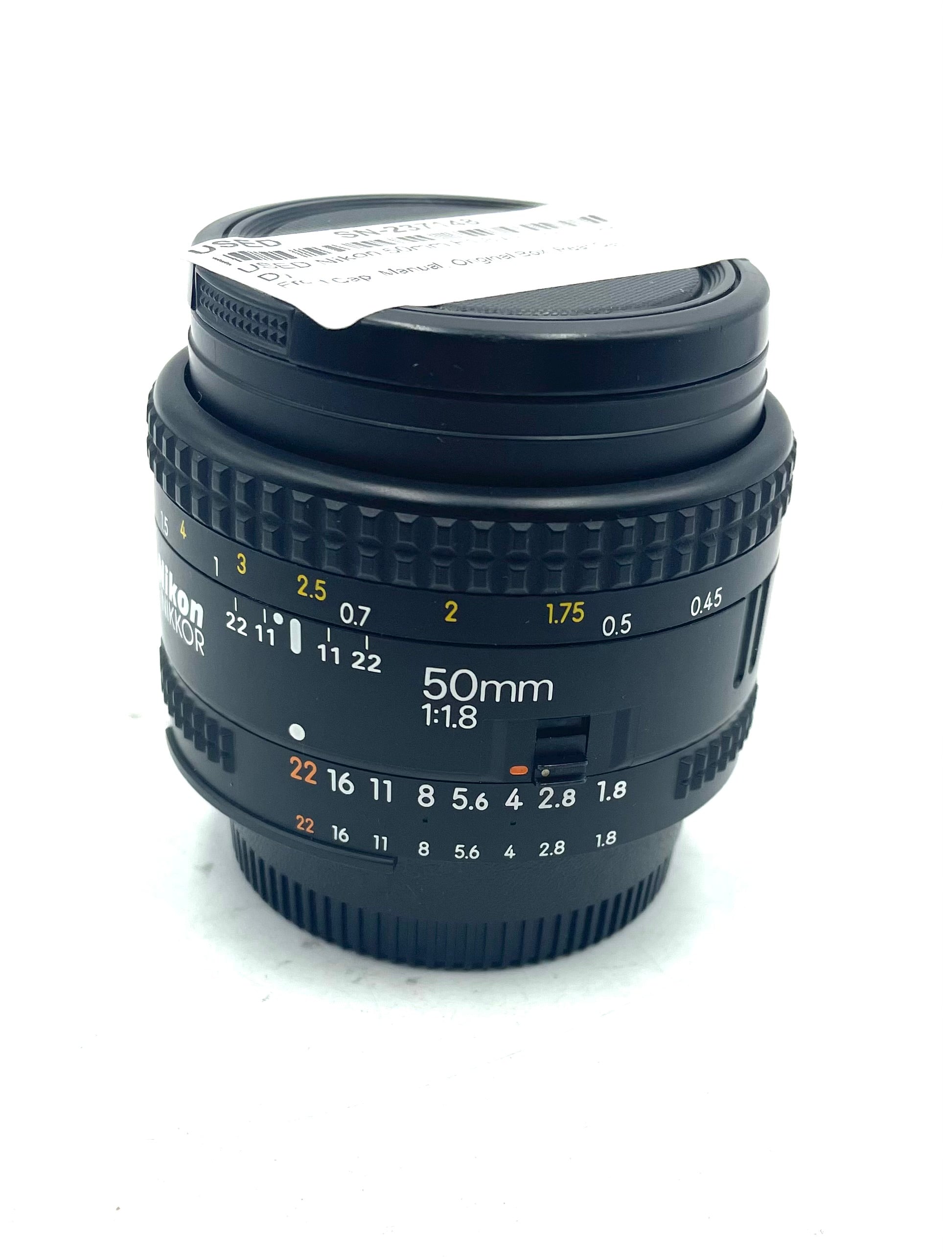 USED Nikon 50mm F1.8 AF Lens (Non D)