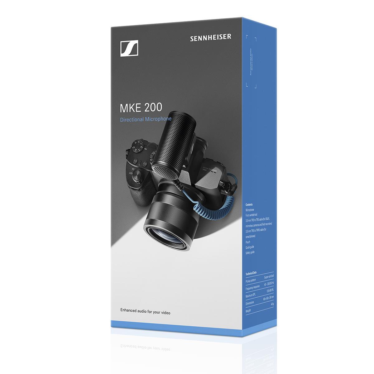 Sennheiser MKE 200 Ultracompact Camera-Mount Directional Microphone