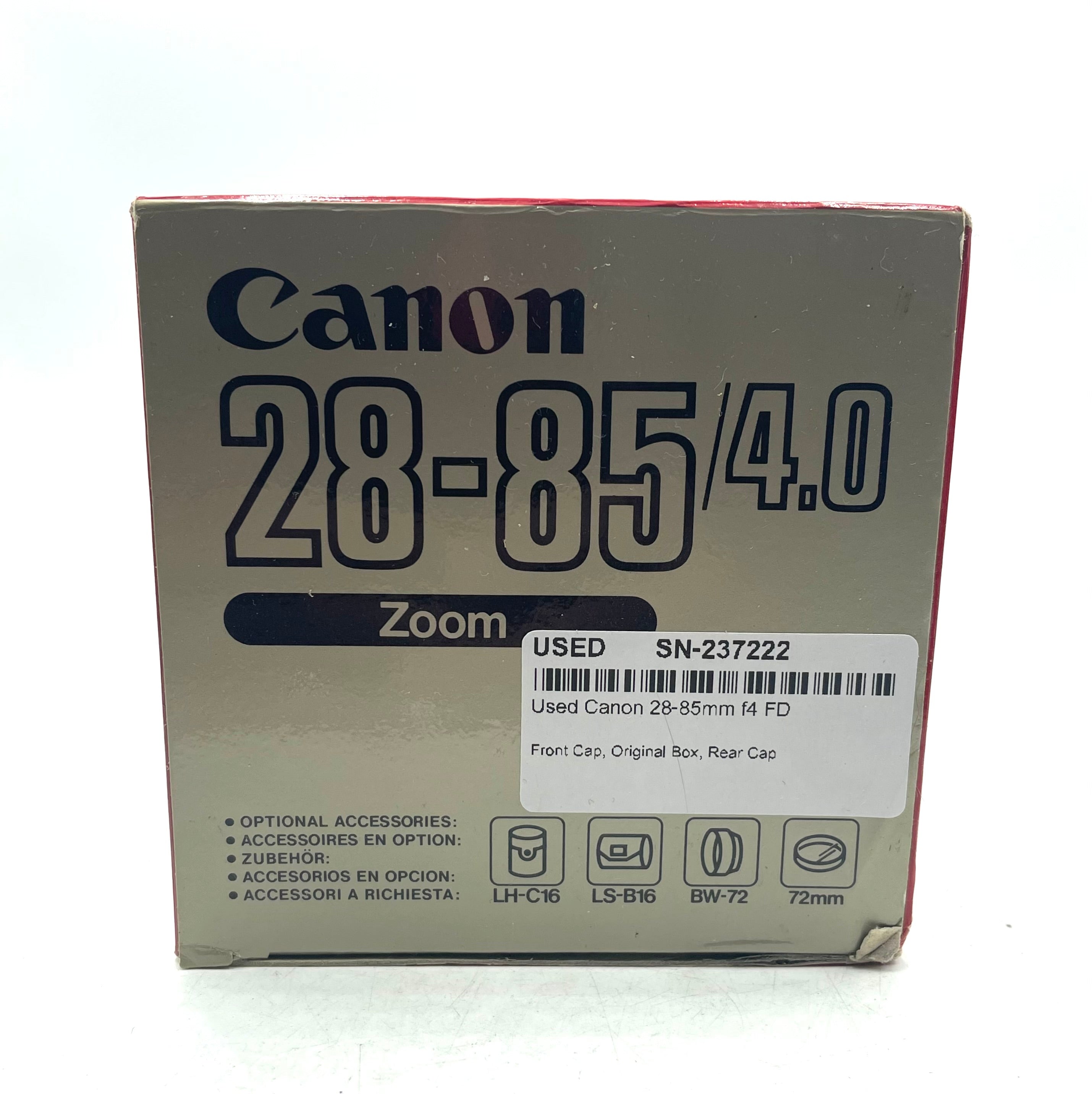 Used Canon 28-85mm f4 FD