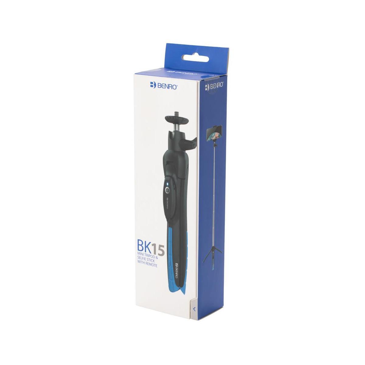 Benro BK15 Mini Tripod and Selfie Stick  for Smartphones