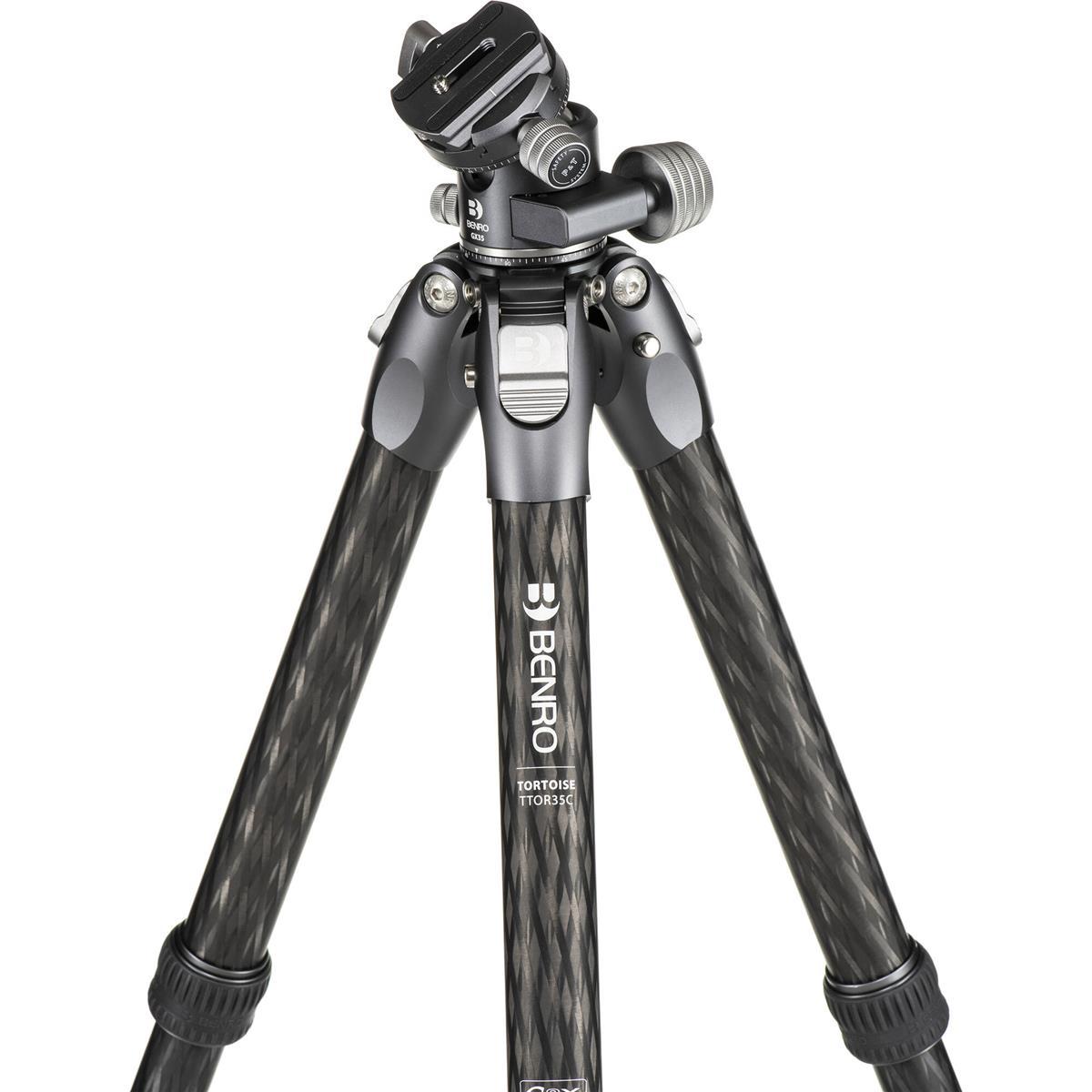 Benro TTOR35CGX35 Tortoise Columnless Carbon Fiber Three Series Tripod with GX35 Ball Head