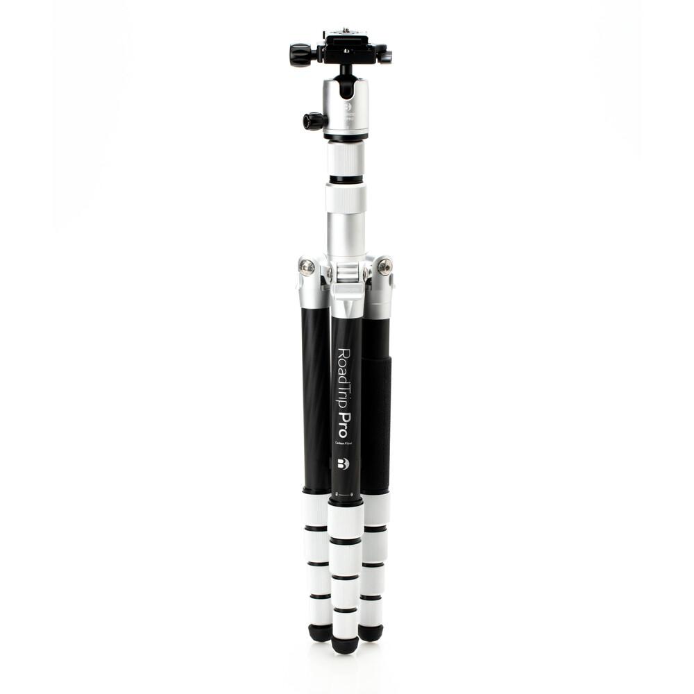 Benro MeFOTO RoadTrip Pro Carbon Fiber Series 1 Travel Tripod with Ball Head and Monopod (Silver)