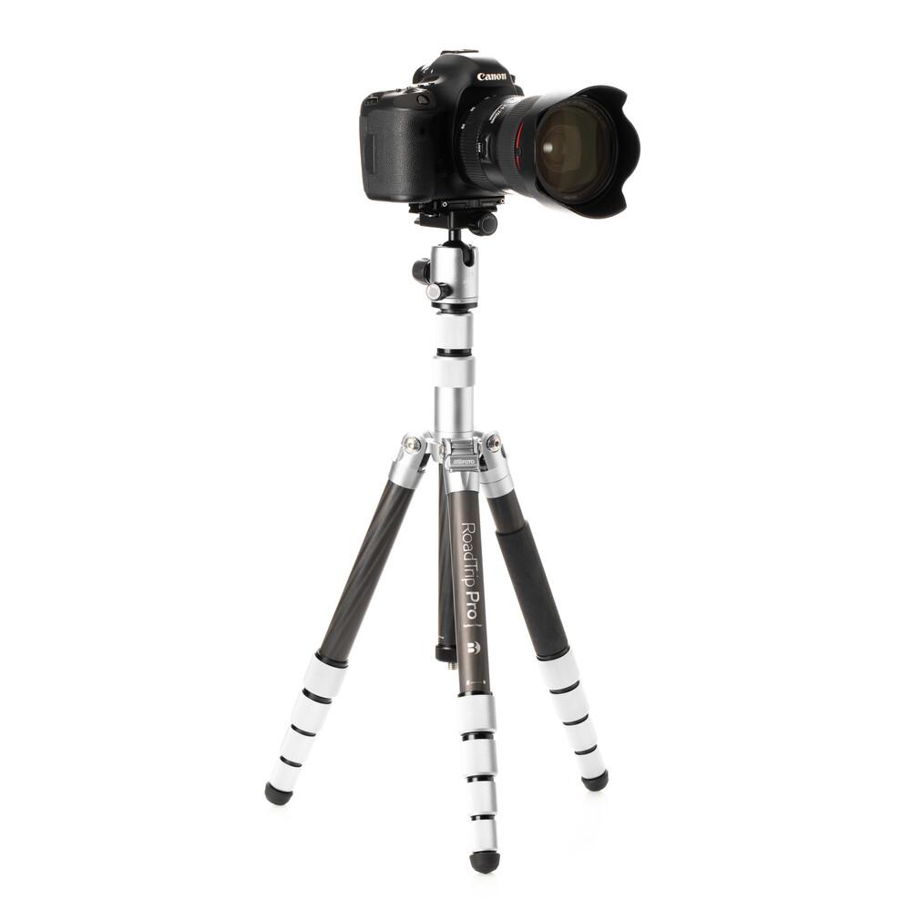 Benro MeFOTO RoadTrip Pro Carbon Fiber Series 1 Travel Tripod with Ball Head and Monopod (Silver)