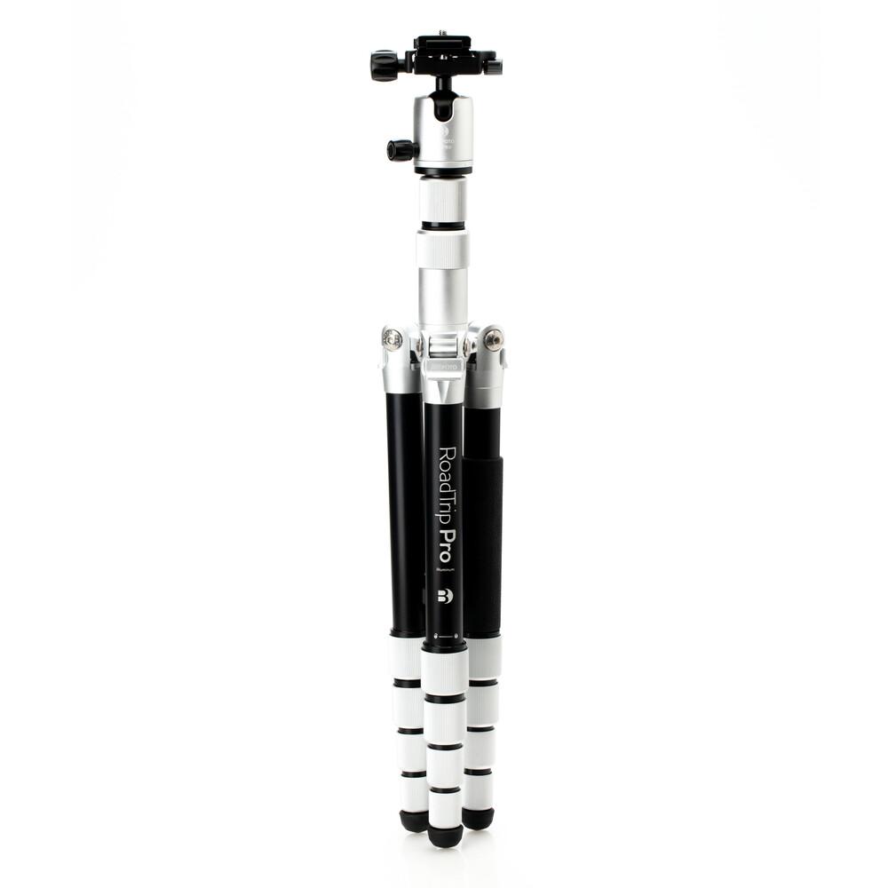 Benro MeFOTO RoadTrip Pro Aluminum Series 1 Travel Tripod with Ball Head and Monopod (Silver)  BMRTPROASLV