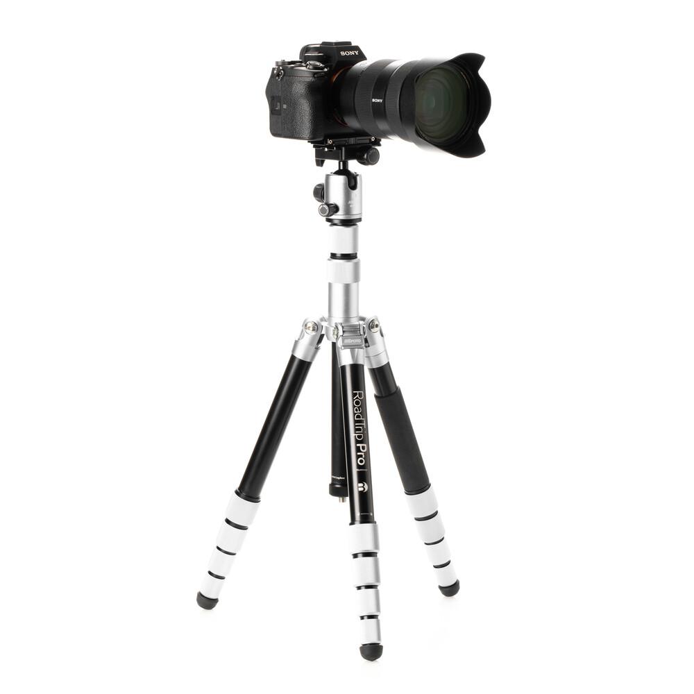 Benro MeFOTO RoadTrip Pro Aluminum Series 1 Travel Tripod with Ball Head and Monopod (Silver)  BMRTPROASLV