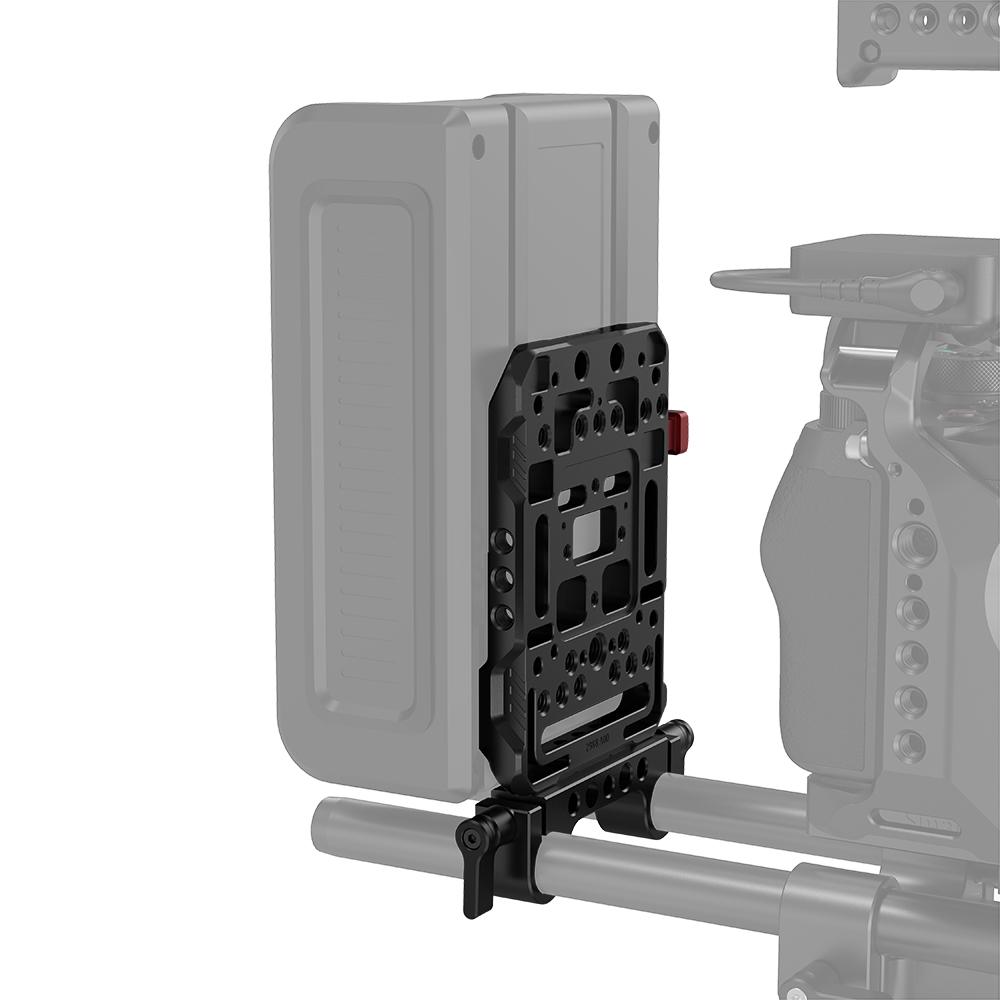 SmallRig V-Lock Battery Plate with 15mm LWS Rod Clamp