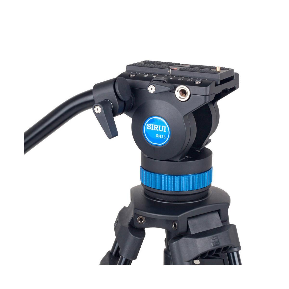 Sirui SH15 Aluminum Video Tripod with Fluid Head