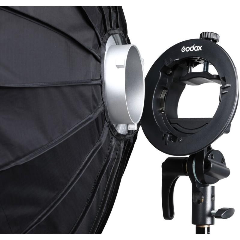 Godox S2 Speedlite Bracket with Softbox, Grid & Carrying Bag Kit (23.6 x 23.6") SGGV6060