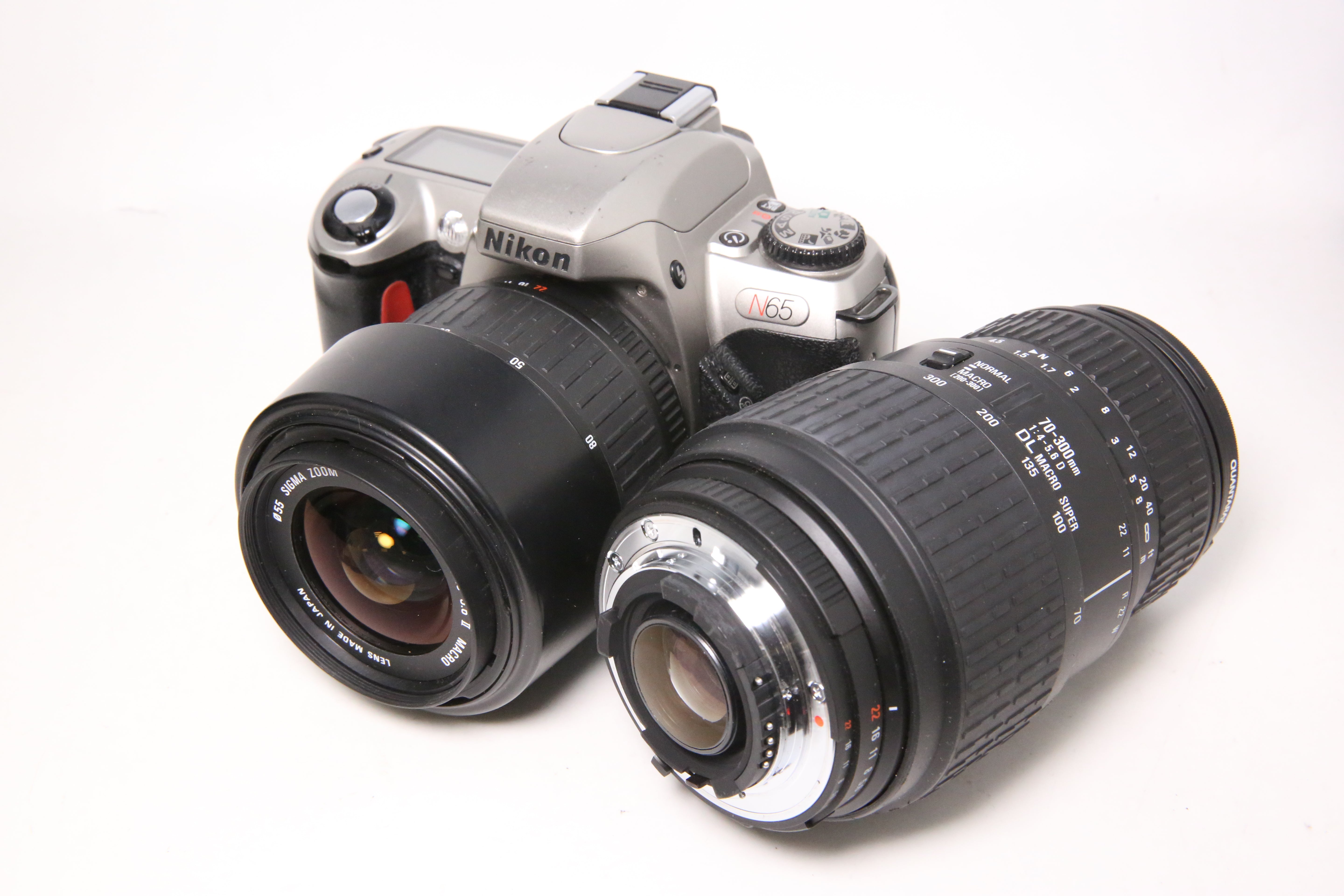 USED Nikon N65 w/ Sigma 28-80mm & 70-300mm