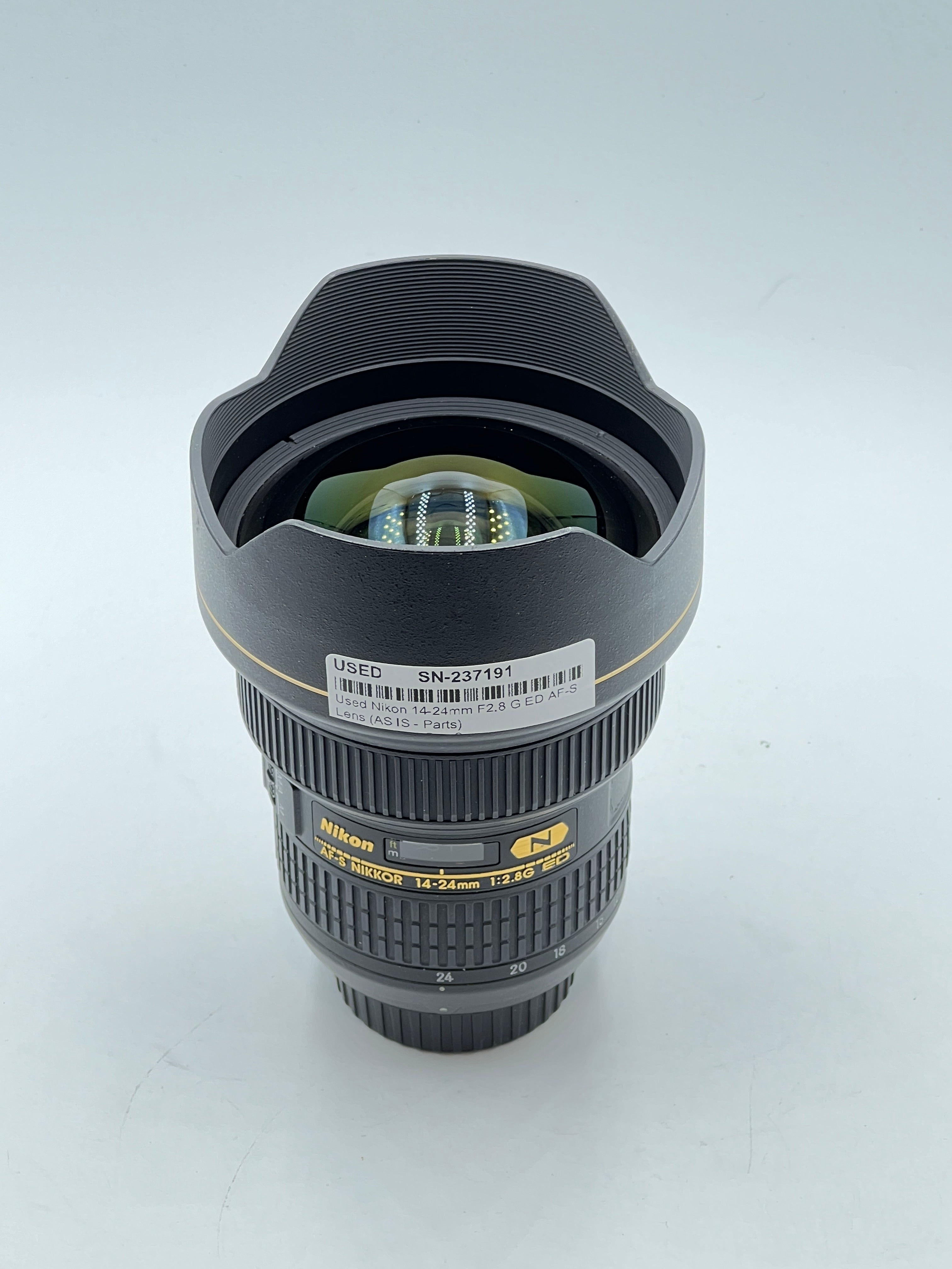 Used Nikon 14-24mm F2.8 G ED AF-S Lens (AS IS - Parts)