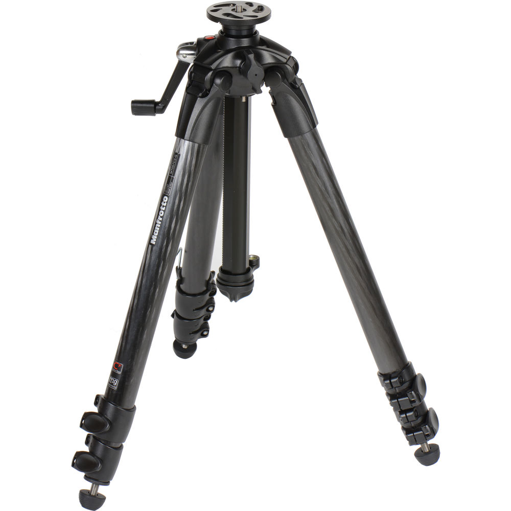 Manfrotto MT057C3-G 057 3-Section Carbon Fiber Tripod with Geared Column