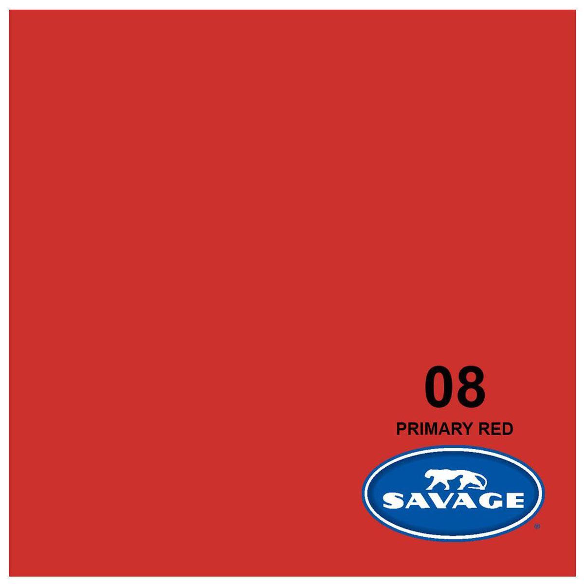 Savage 53" x 36' #8 Primary Red Seamless Background Paper