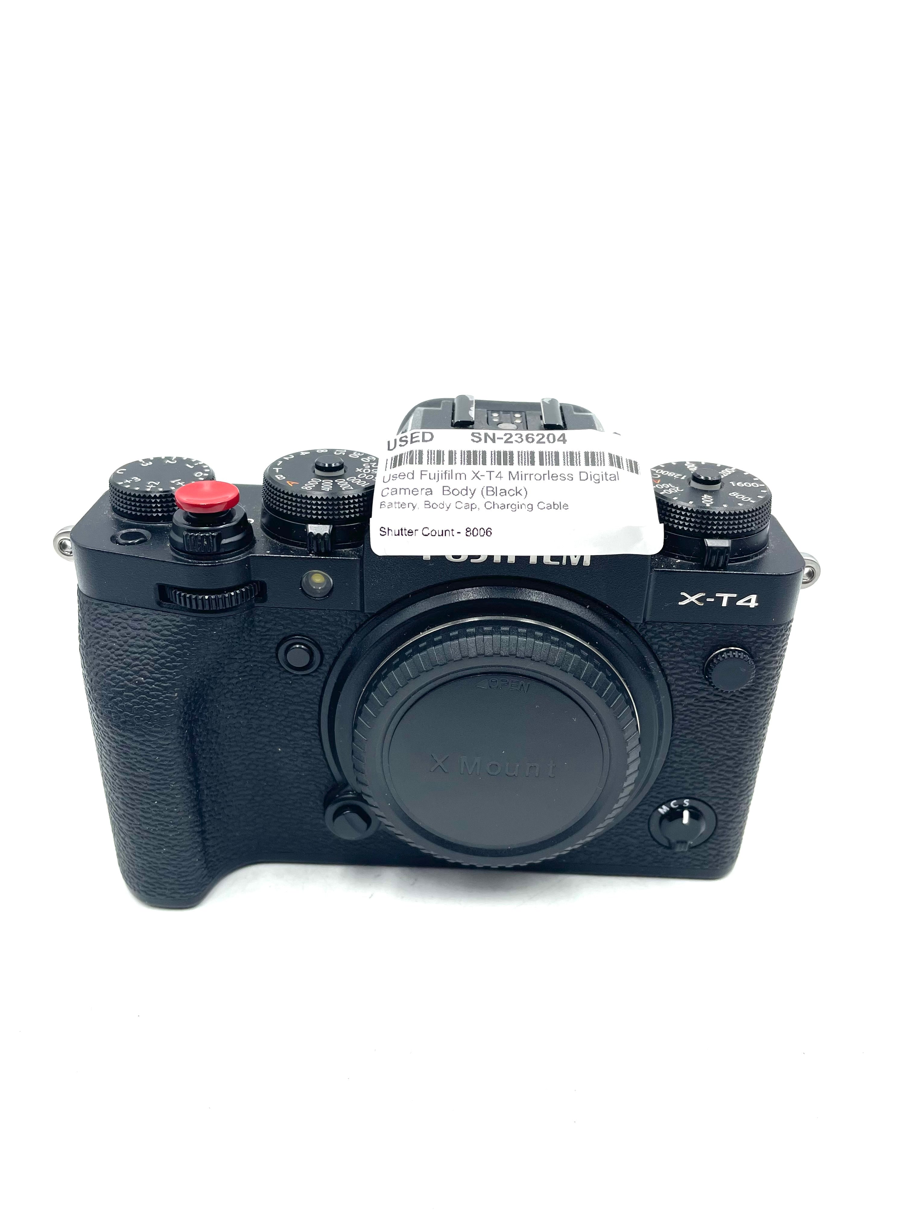 Used Fujifilm X-T4 Mirrorless Digital Camera  Body (Black)