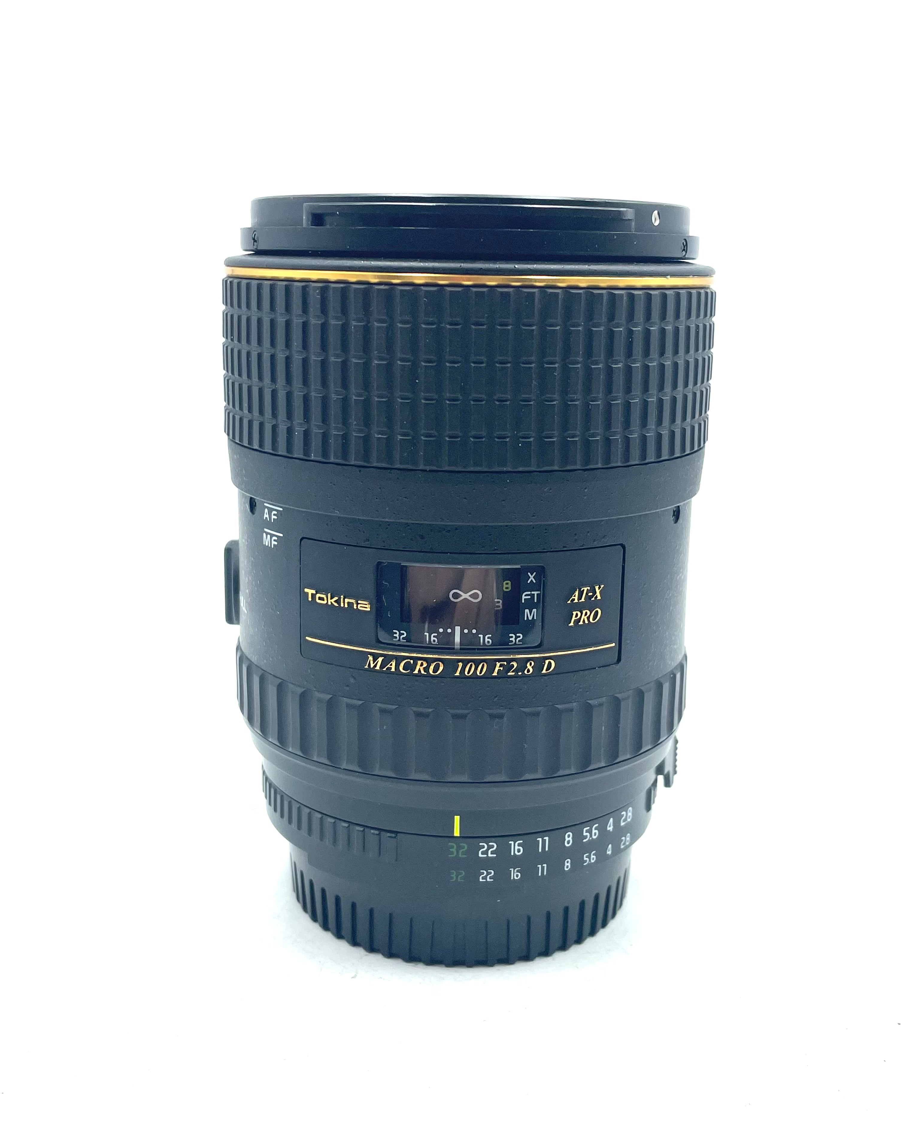 Used Tokina 100mm f2.8 Macro AT-X Pro D for Nikon-F