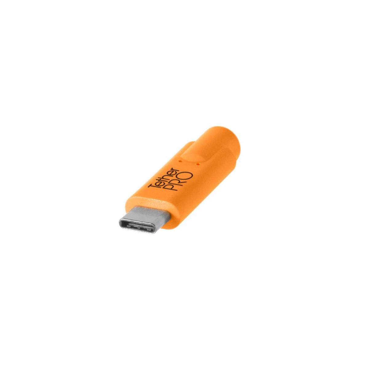 Tether Tools TetherPro USB Type-C Male  to USB 3.0 Type-B Male Cable (15', Orange)