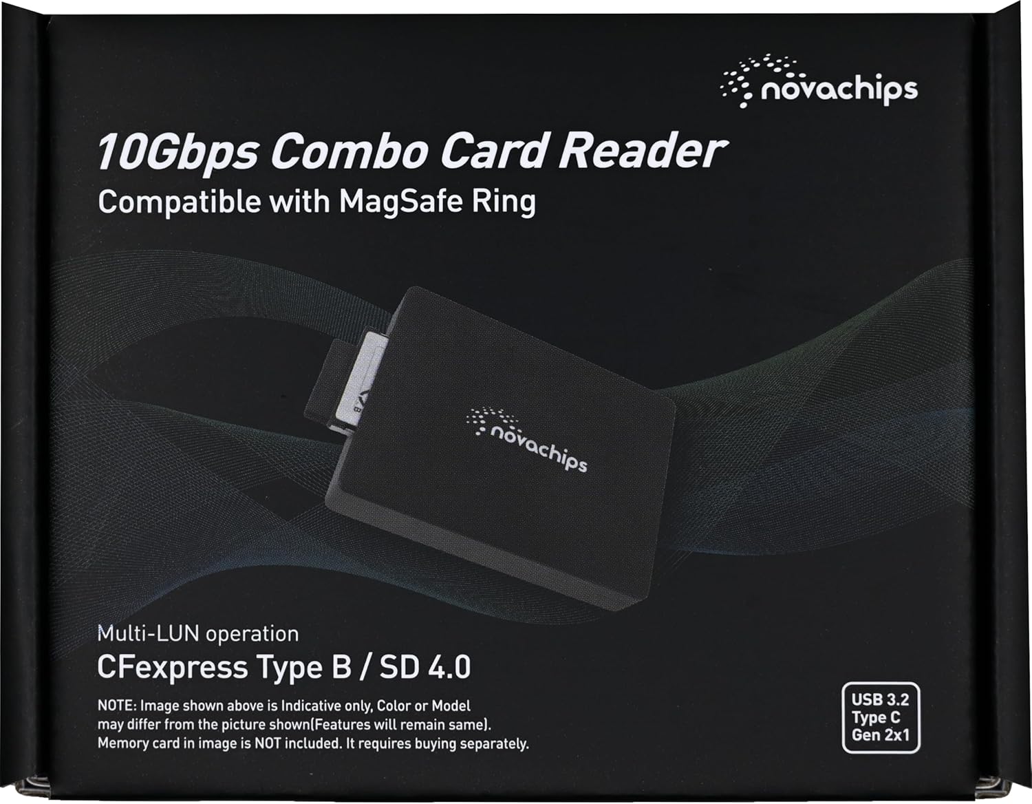 novachips USB 3.2 CFExpress Type B and SD Card Combo Reader