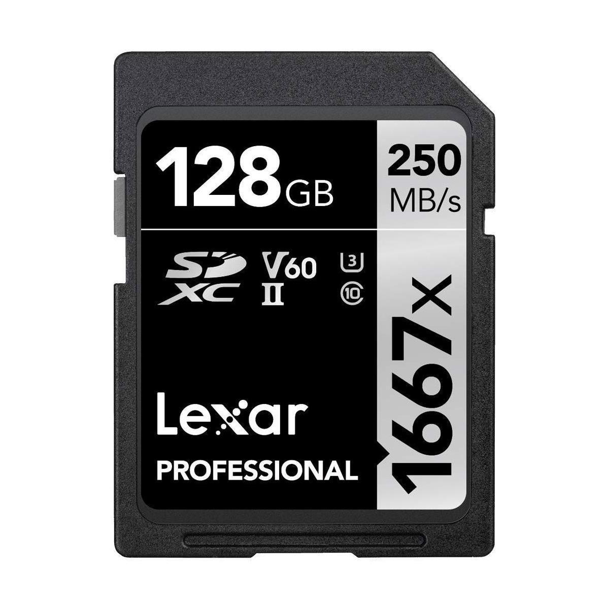 Lexar 128GB Professional 1667x UHS-II SDXC Memory Card