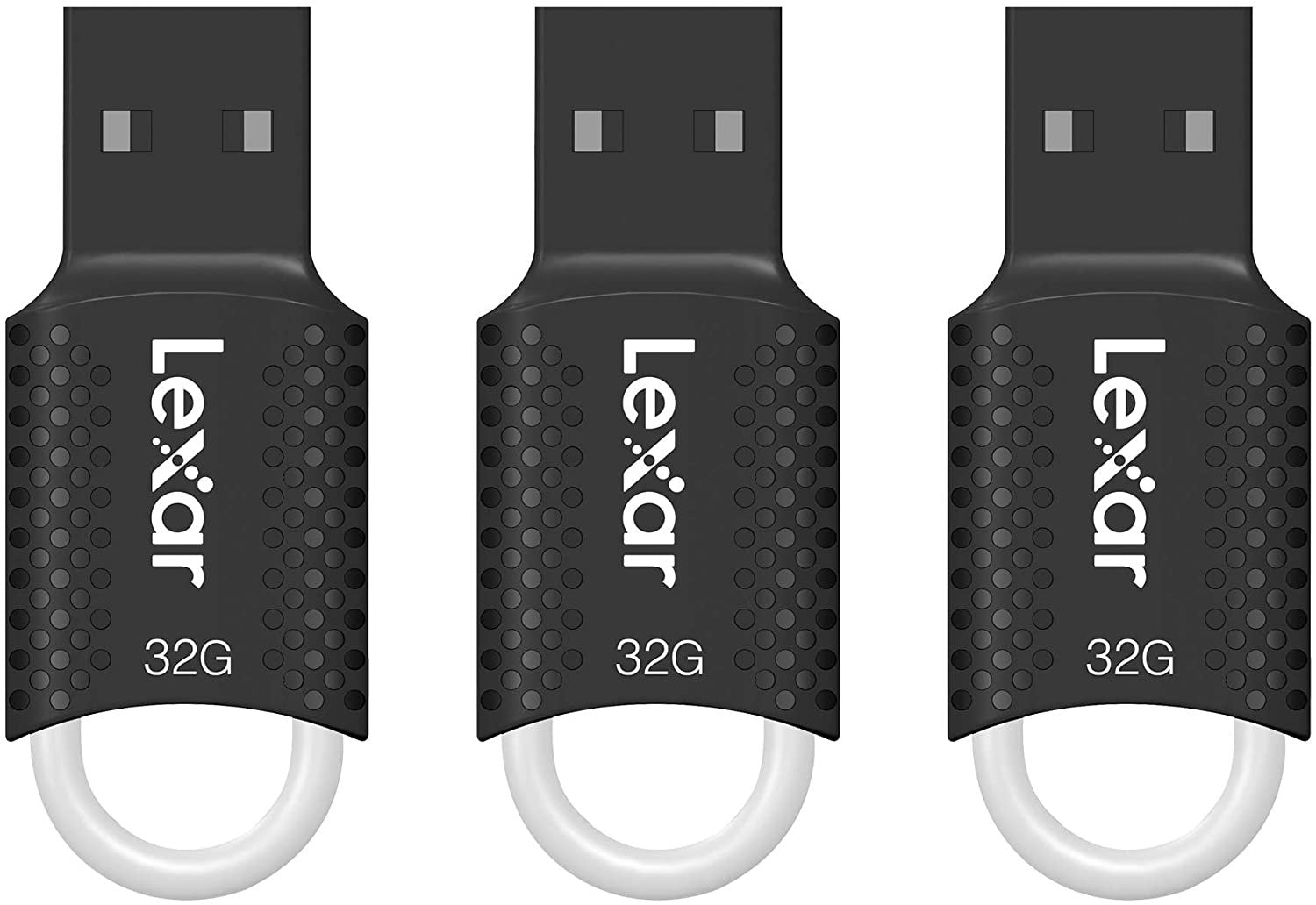 Lexar JumpDrive V40 32GB USB 2.0 Flash Drive, 3-Pack Black