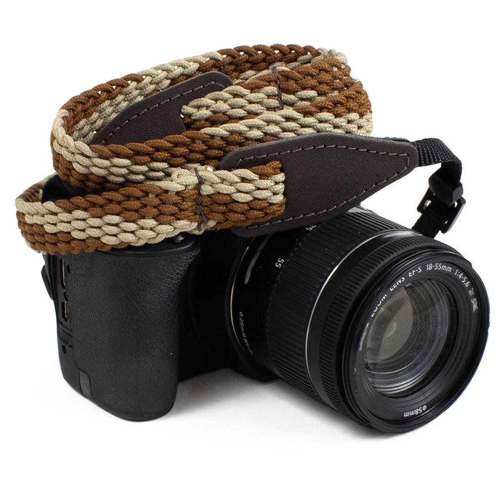 Perri's  Braided Camera Strap  Brown  CSB-67