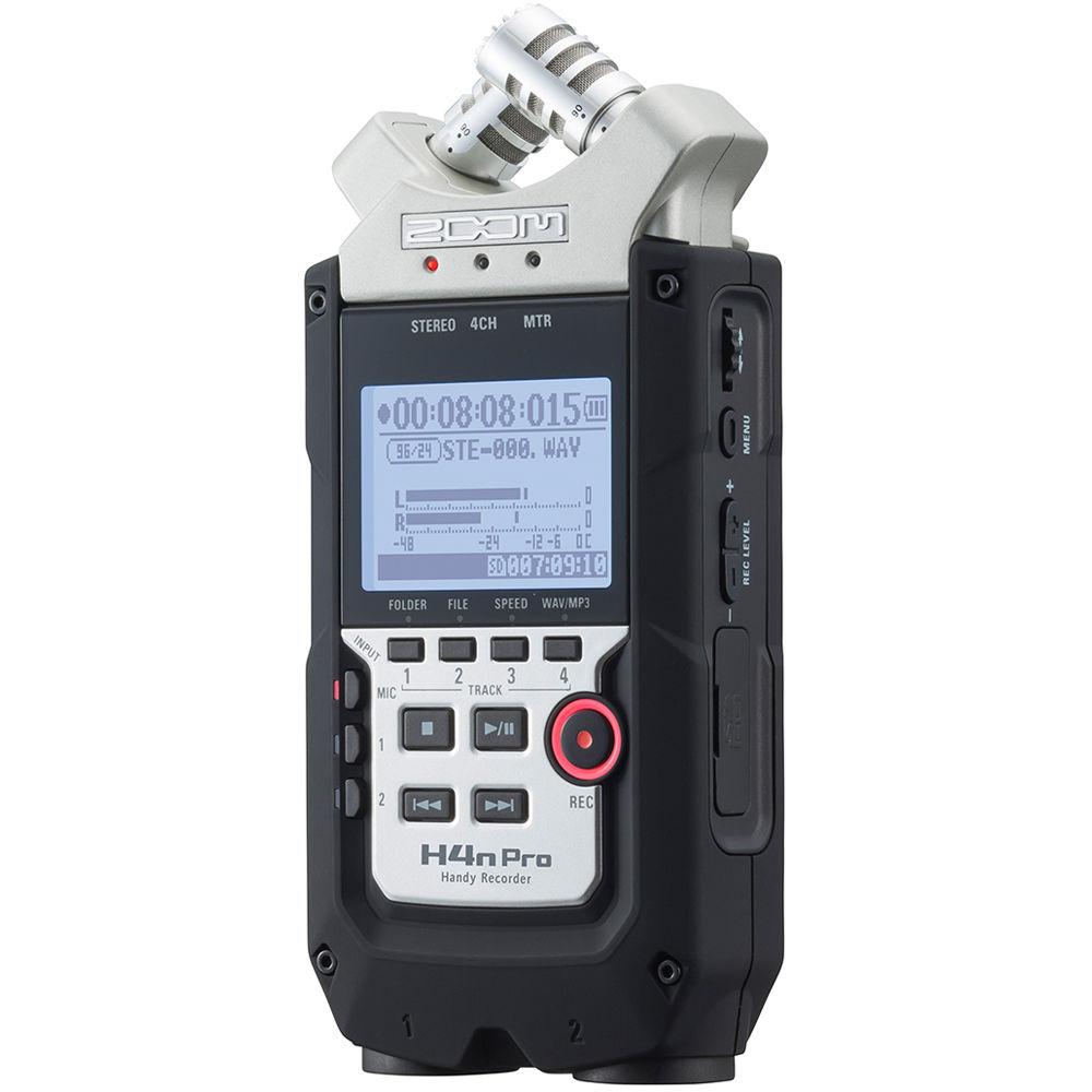 Zoom H4n Pro 4-Input / 4-Track Portable Handy Recorder with Onboard X/Y Mic Capsule (Black)