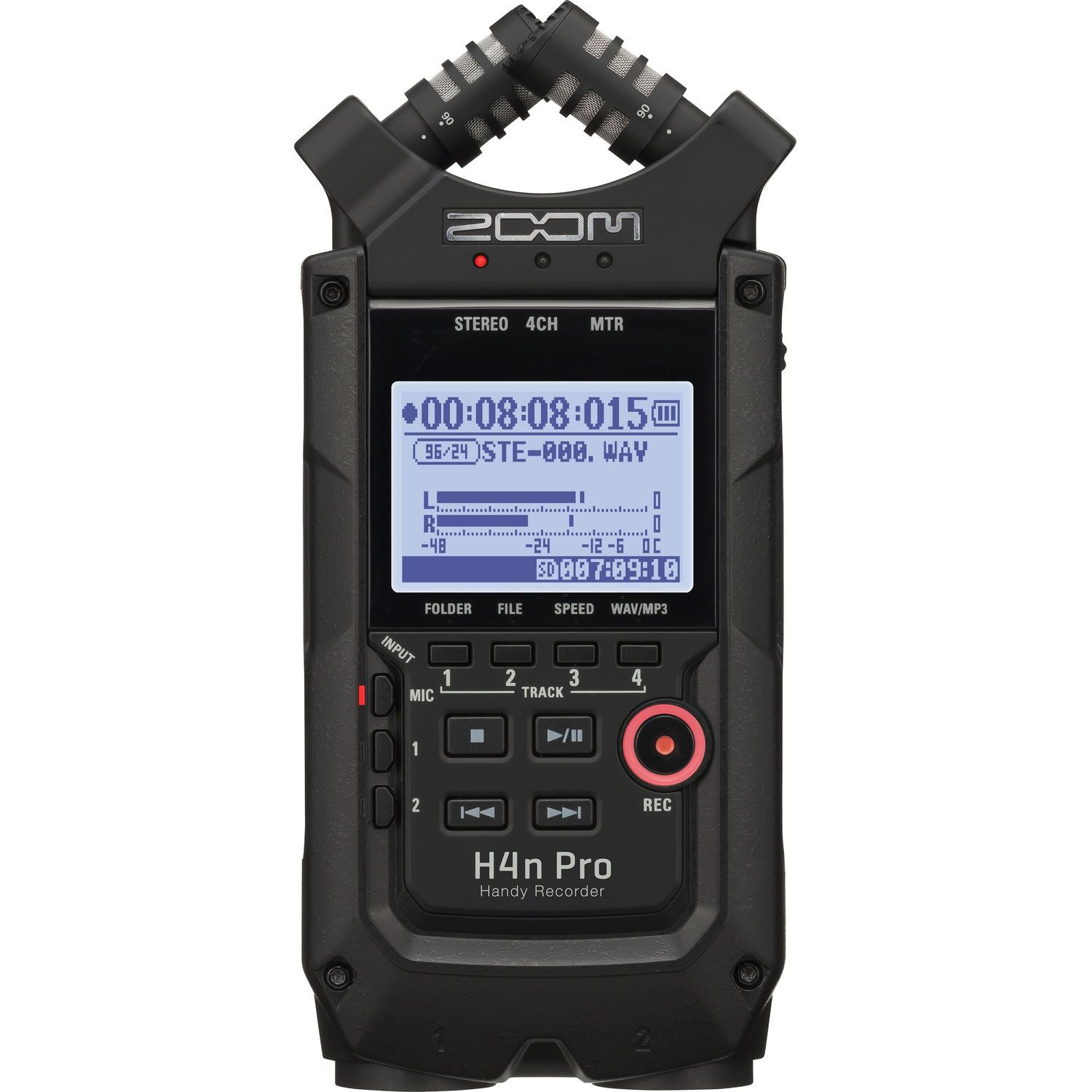 Zoom H4n Pro 4-Input / 4-Track Portable Handy Recorder with Onboard X/Y Mic Capsule (Black)