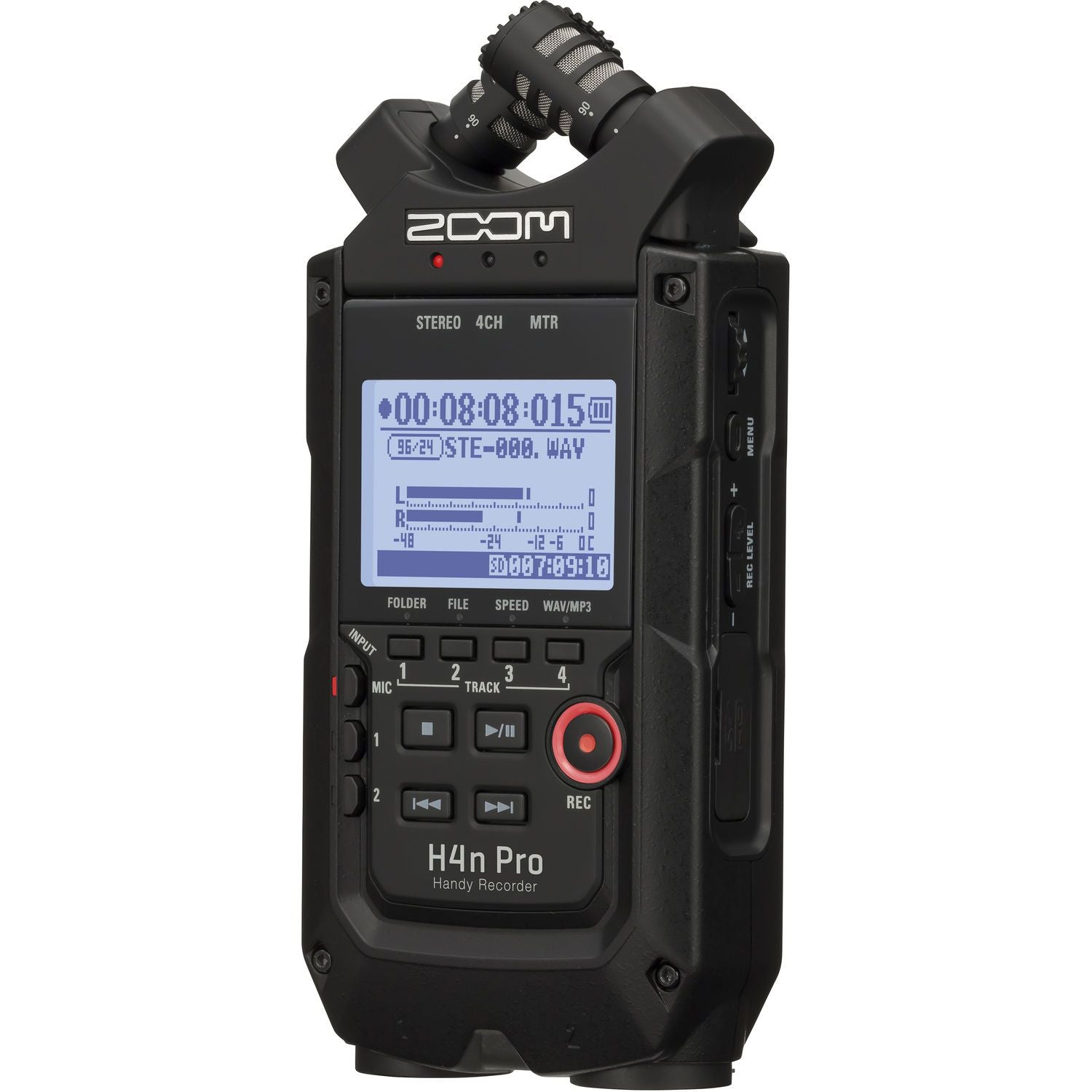 Zoom H4n Pro 4-Input / 4-Track Portable Handy Recorder with Onboard X/Y Mic Capsule (Black)