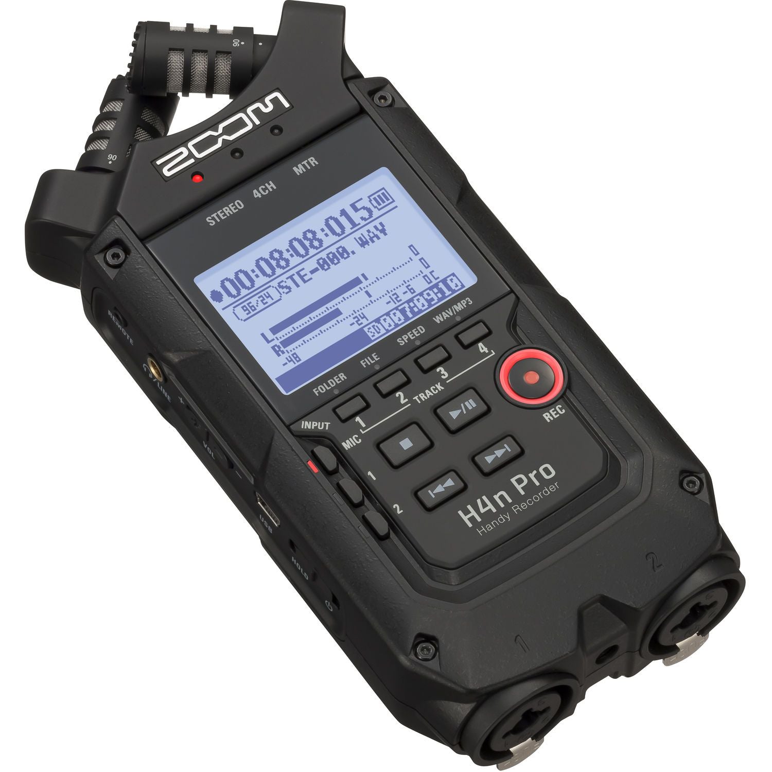 Zoom H4n Pro 4-Input / 4-Track Portable Handy Recorder with Onboard X/Y Mic Capsule (Black)