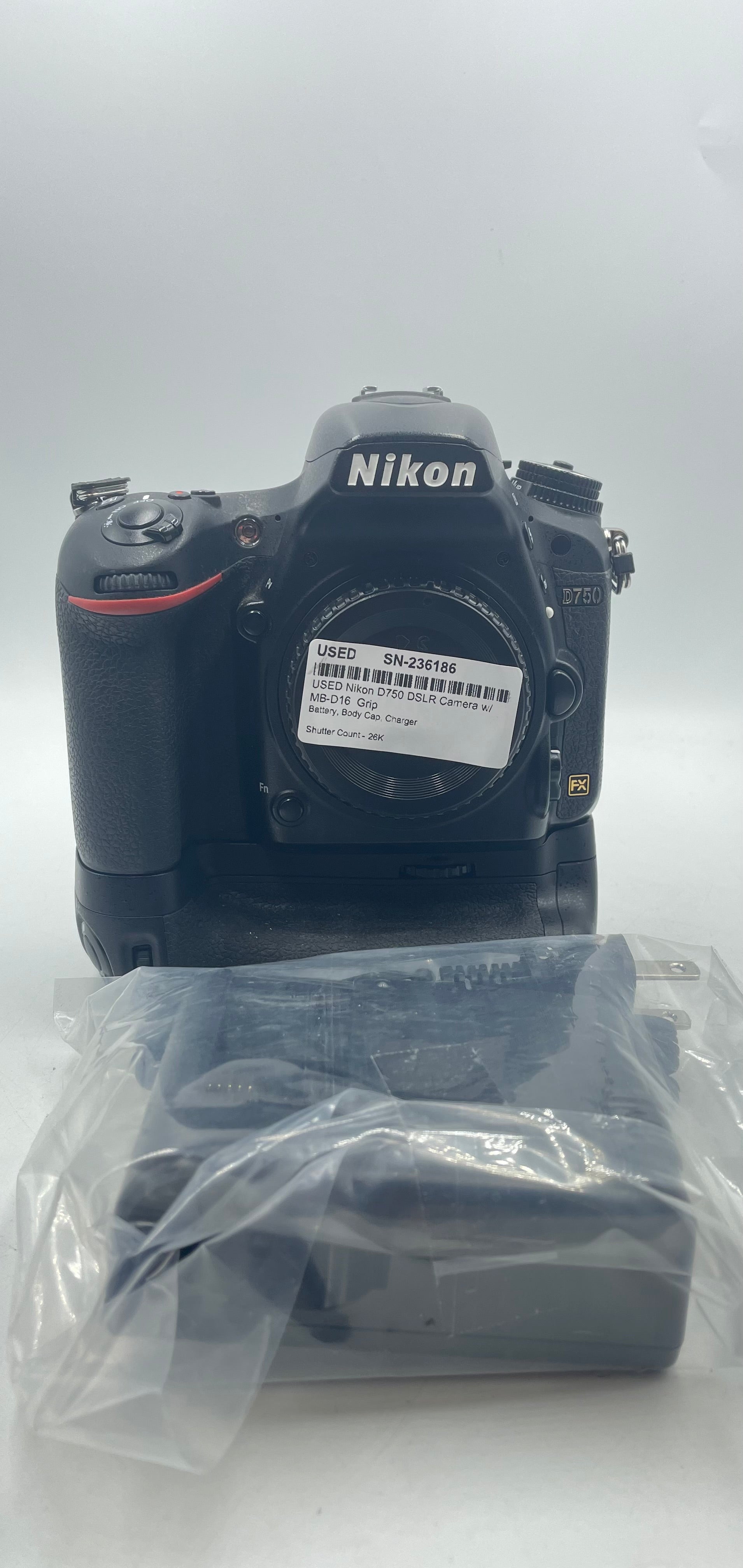 USED Nikon D750 DSLR Camera w/ MB-D16  Grip