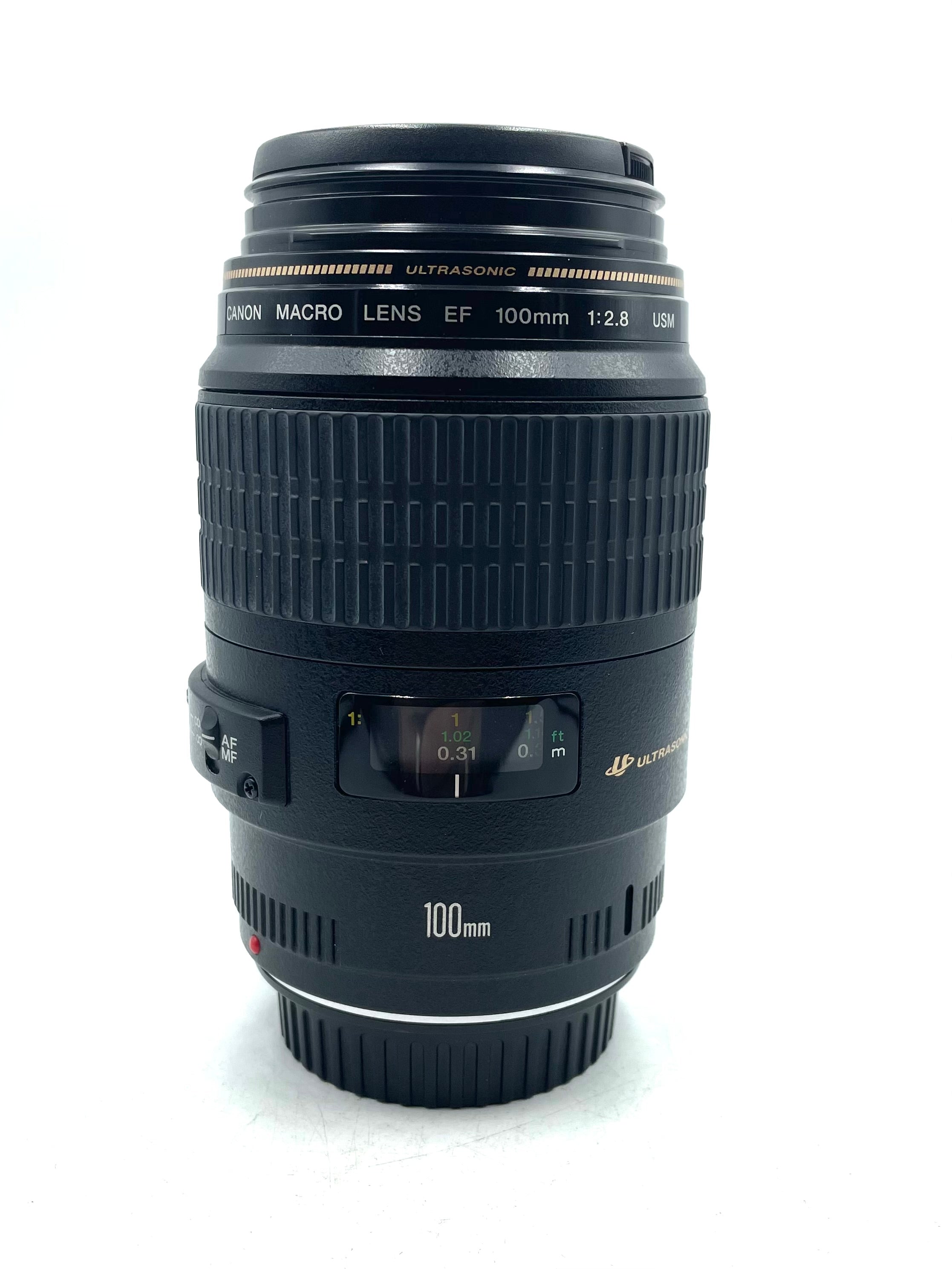 USED Canon 100mm F2.8 EF USM Macro Lens