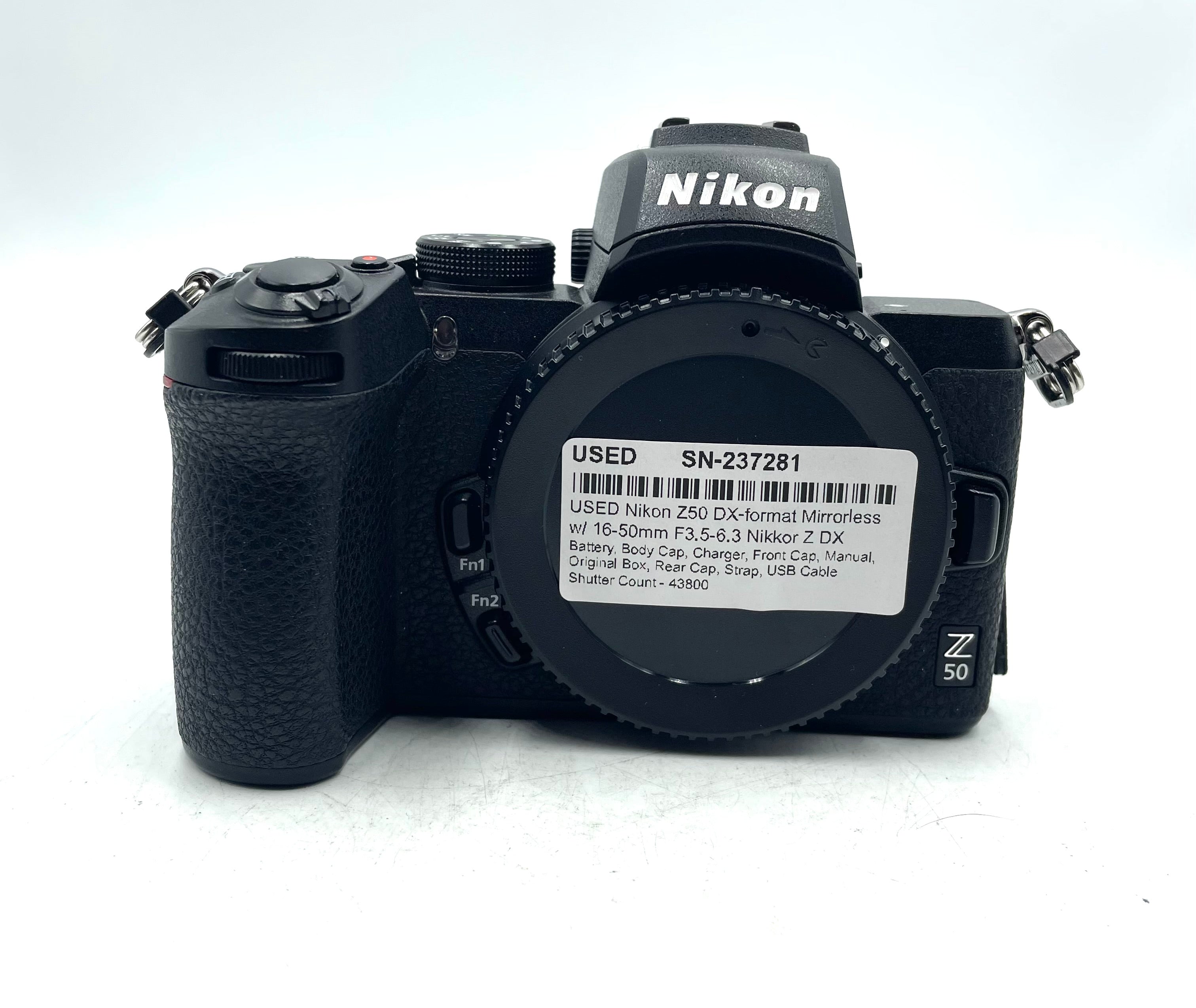 USED Nikon Z50 DX-format Mirrorless w/ 16-50mm F3.5-6.3 Nikkor Z DX Lens & 50-250mm F4.5-6.3 VR NIKKOR Z DX Lens