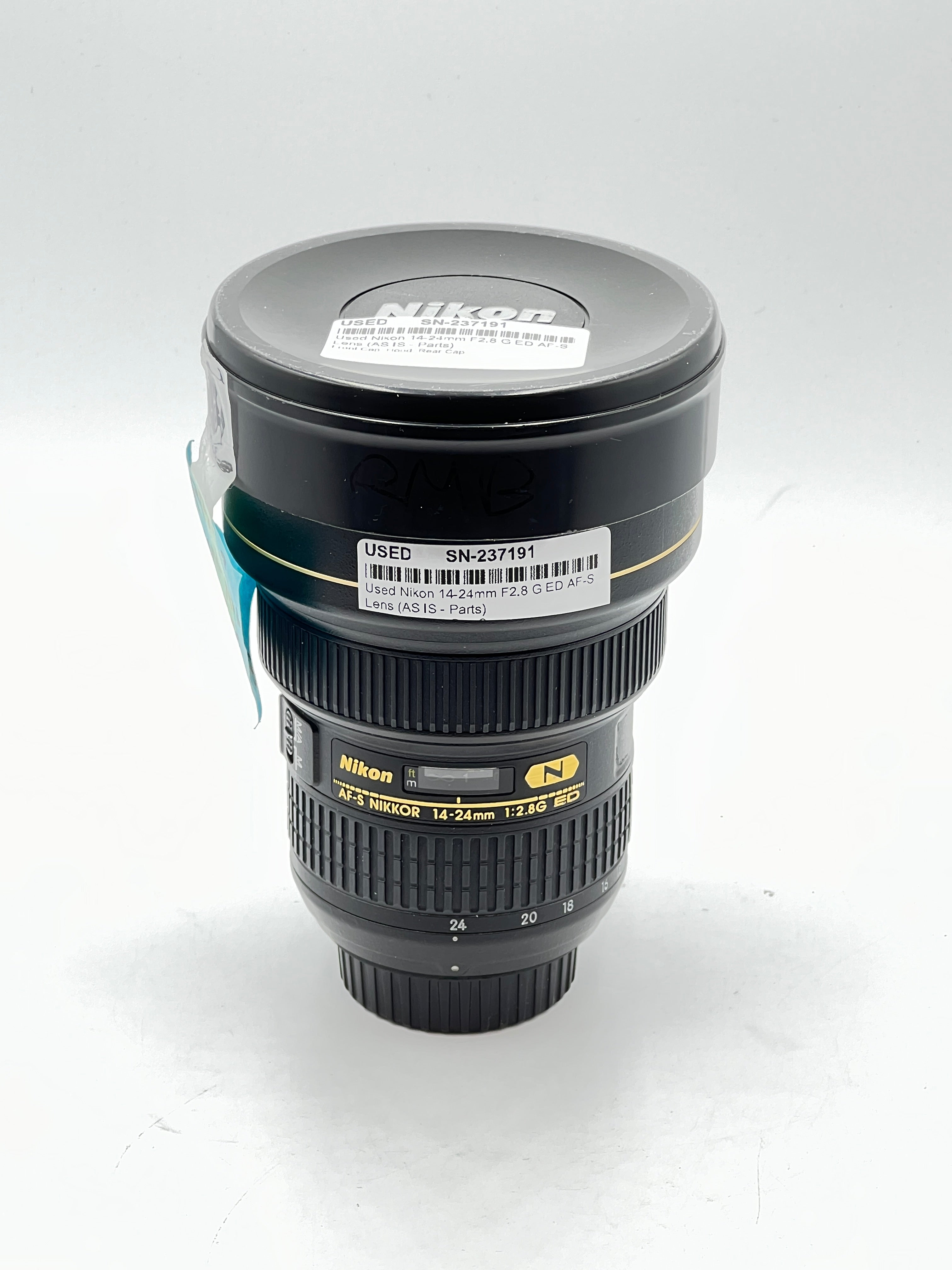 Used Nikon 14-24mm F2.8 G ED AF-S Lens (AS IS - Parts)