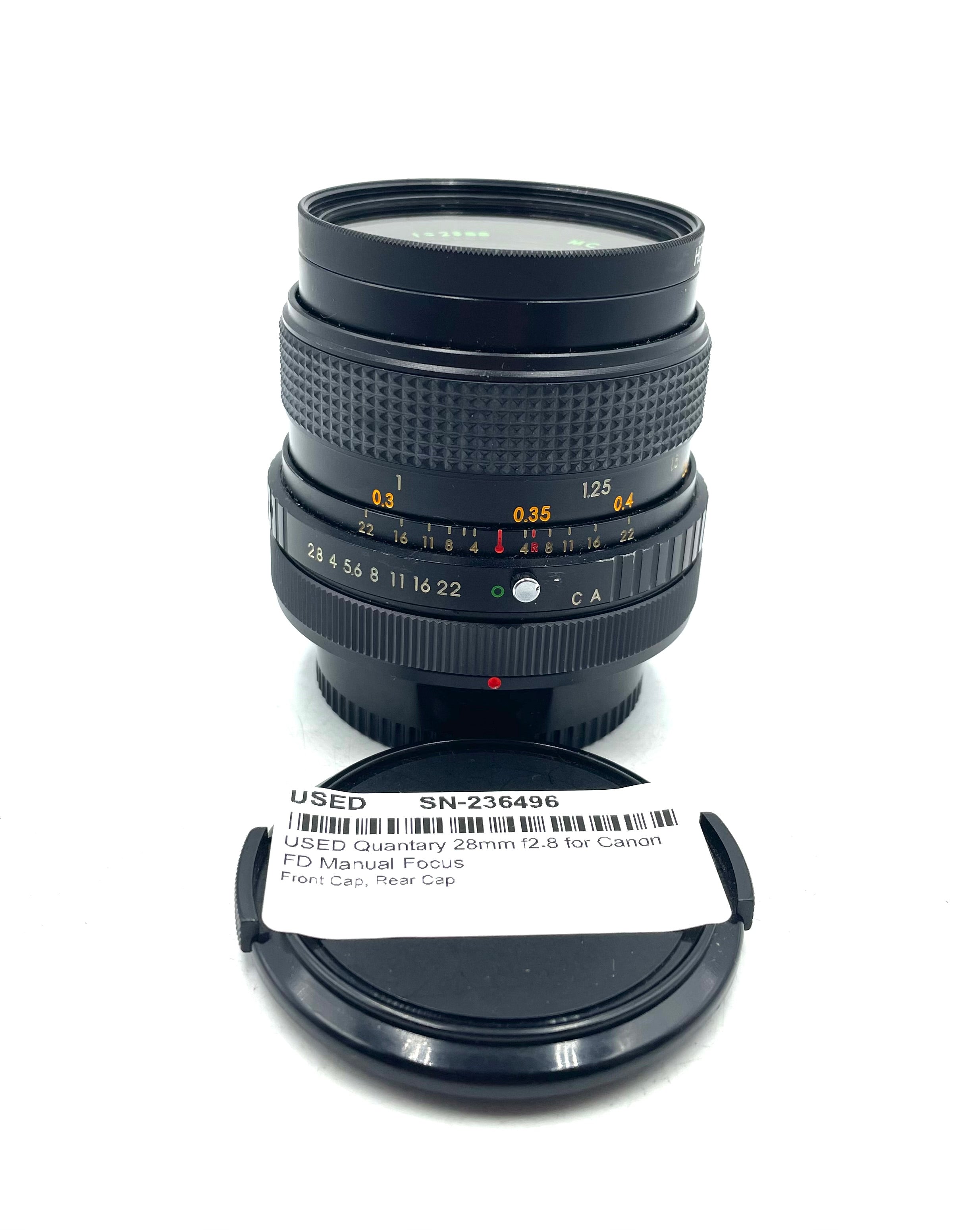 USED Quantary 28mm f2.8 for Canon FD Manual Focus