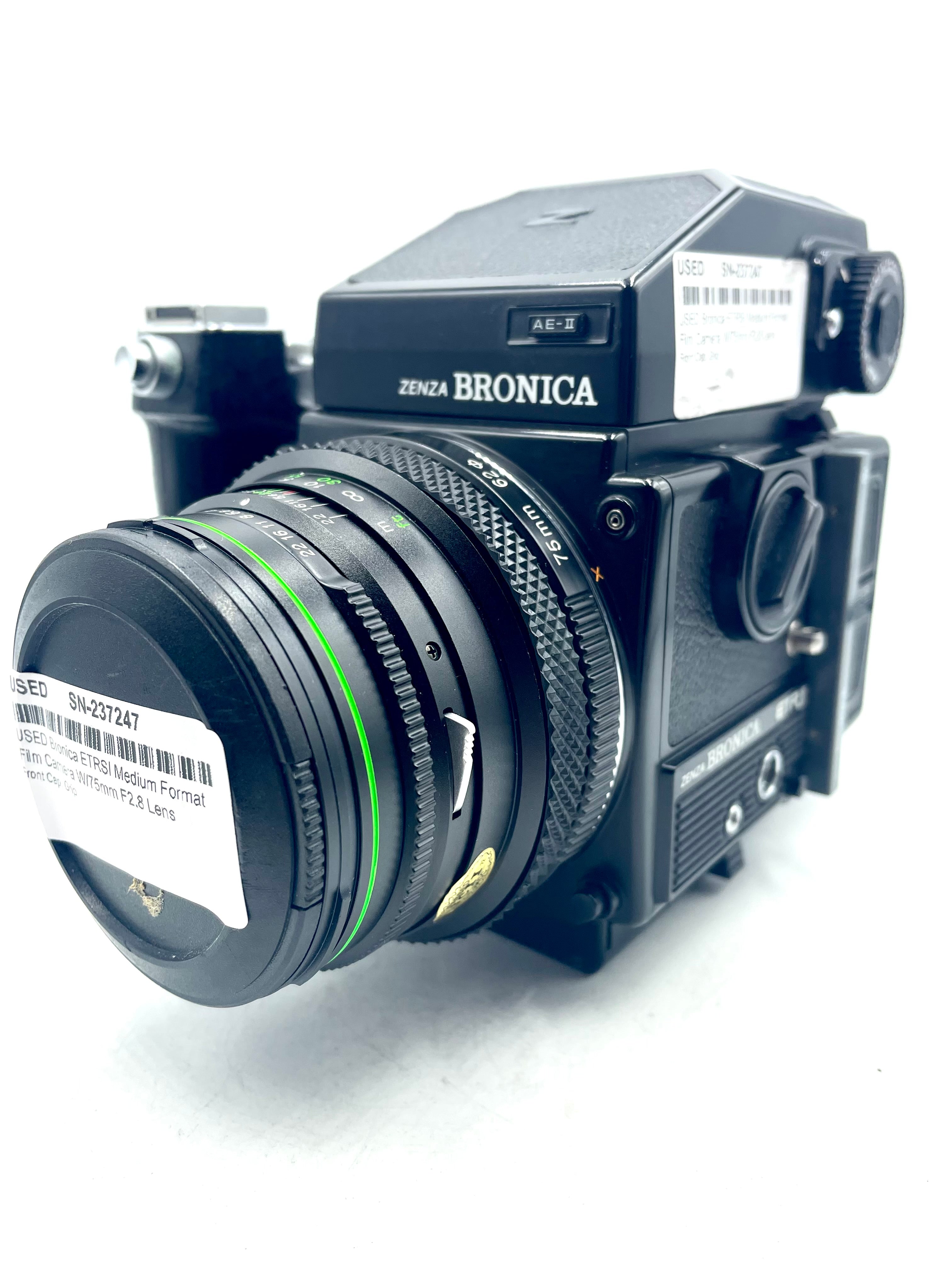 USED Bronica ETRSI Medium Format Film Camera W/75mm F2.8 Lens