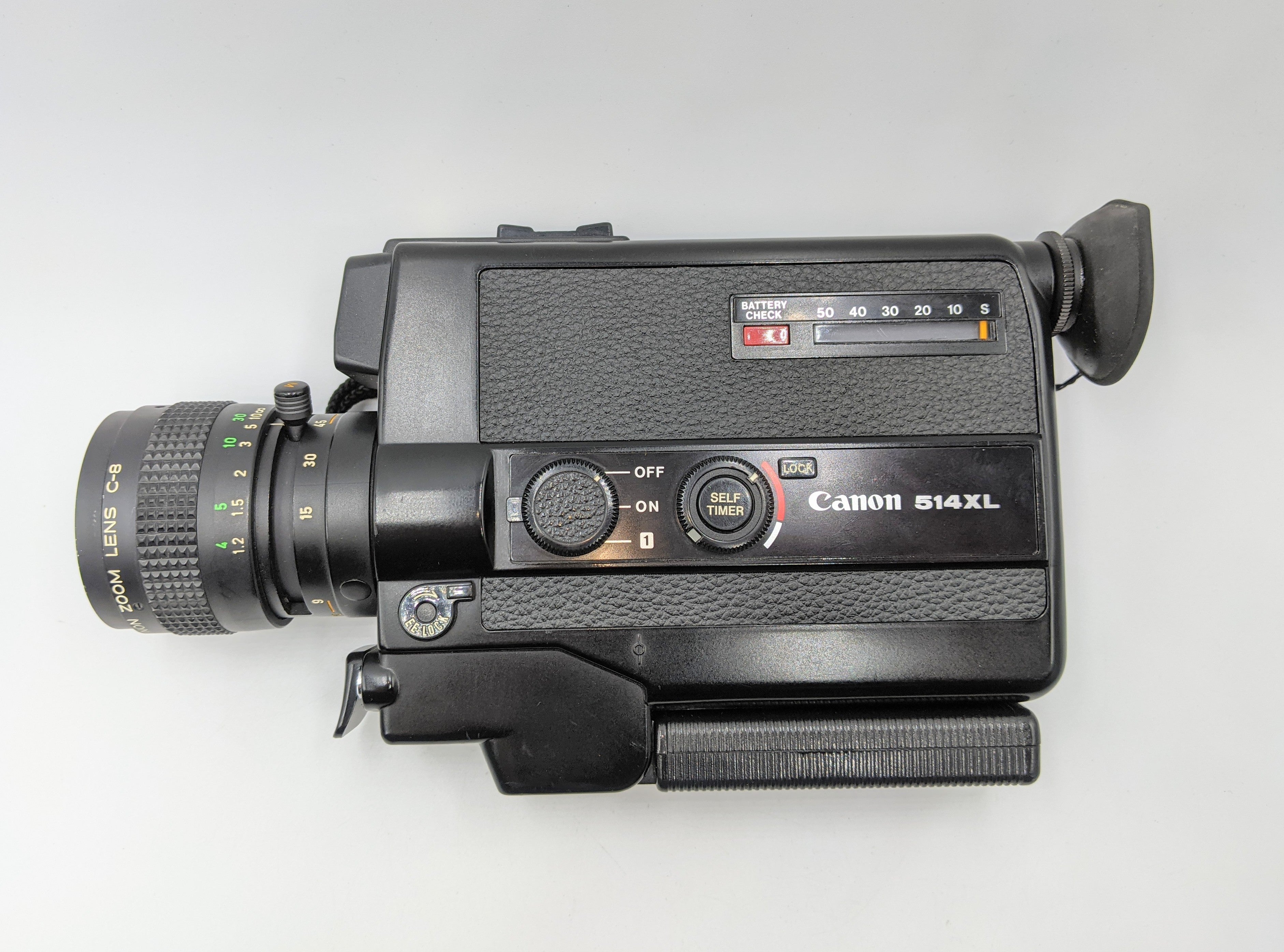 Used Canon 514 XL Super8 Movie Camera Zoom 9-45mm F/1.4 Lens