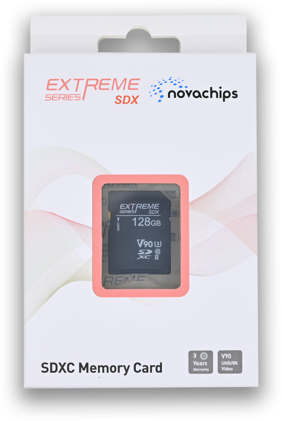 novachips 128GB SDXC UHS-II V90 Memory Card