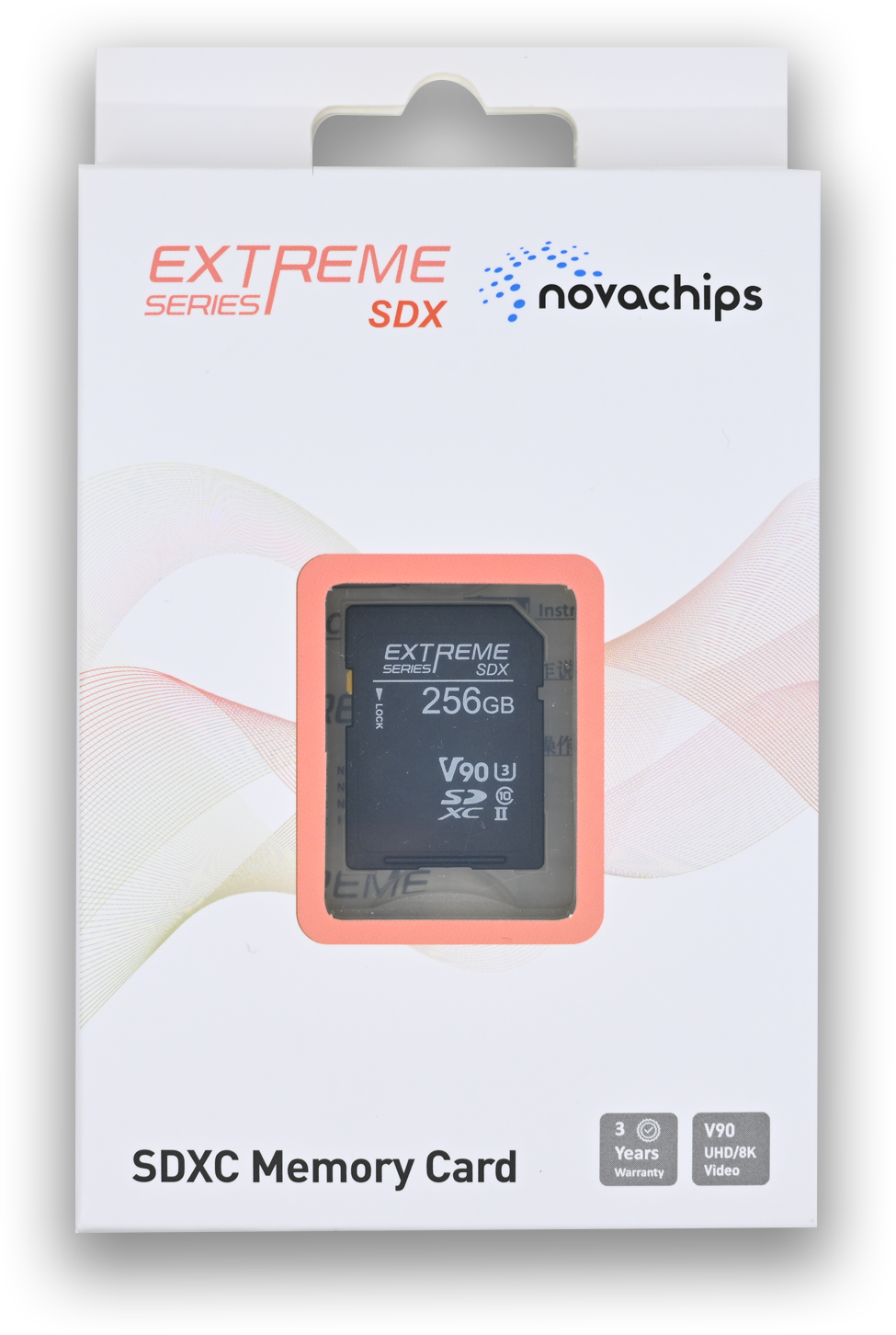 novachips 256GB SDXC UHS-II V90 Memory Card