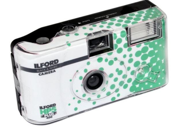 Ilford 1174168 HP5 Plus Single Use  Camera with Flash 27 Exposures (Black and White Film)