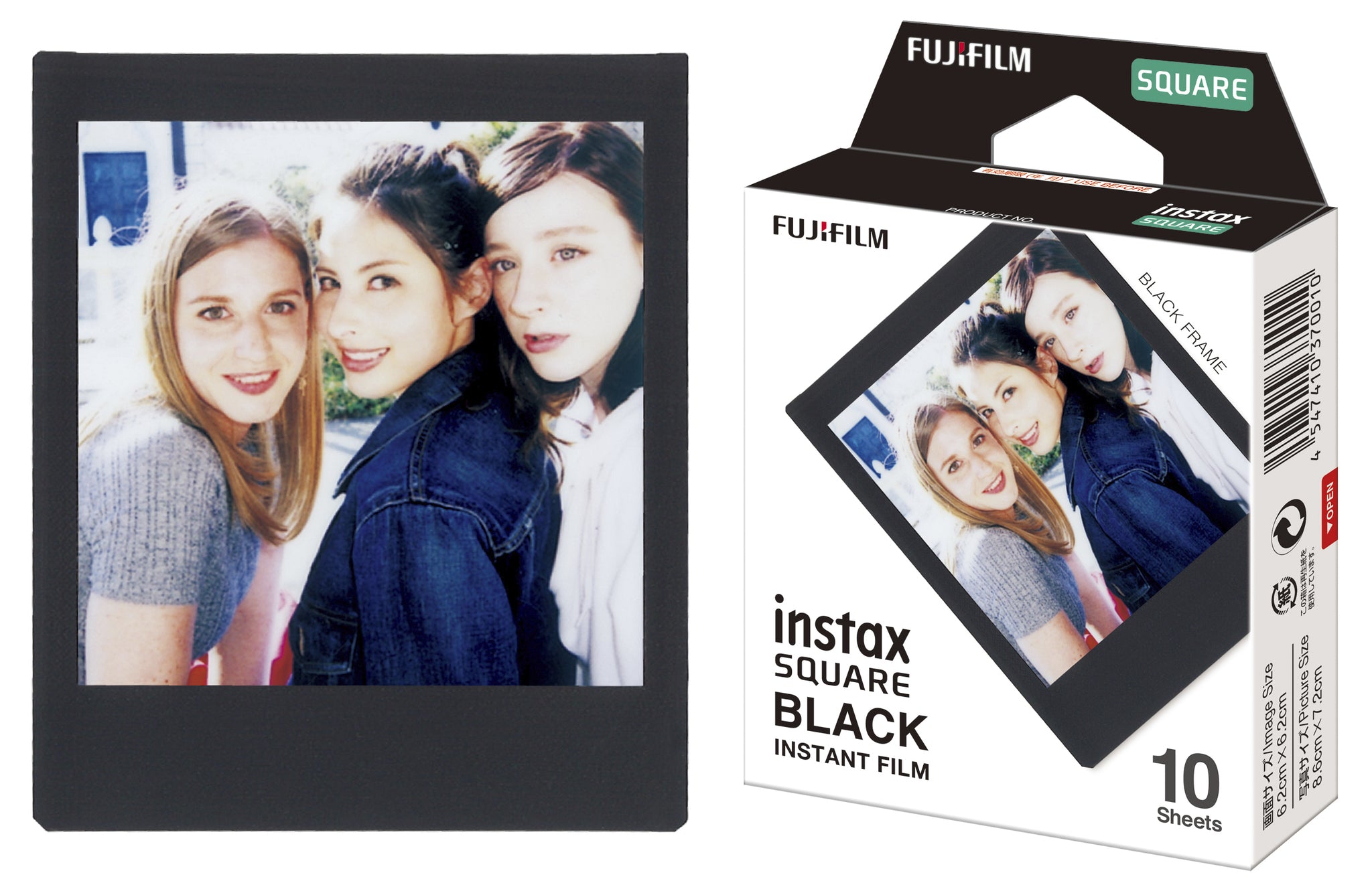 FUJIFILM INSTAX SQUARE Black Instant Film (10 Exposures)