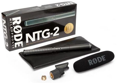 Rode NTG-2 Battery or Phantom Powered Condenser Shotgun Microphone