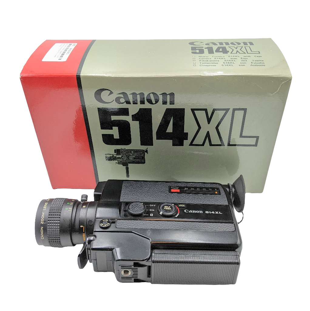 Used Canon 514 XL Super8 Movie Camera Zoom 9-45mm F/1.4 Lens